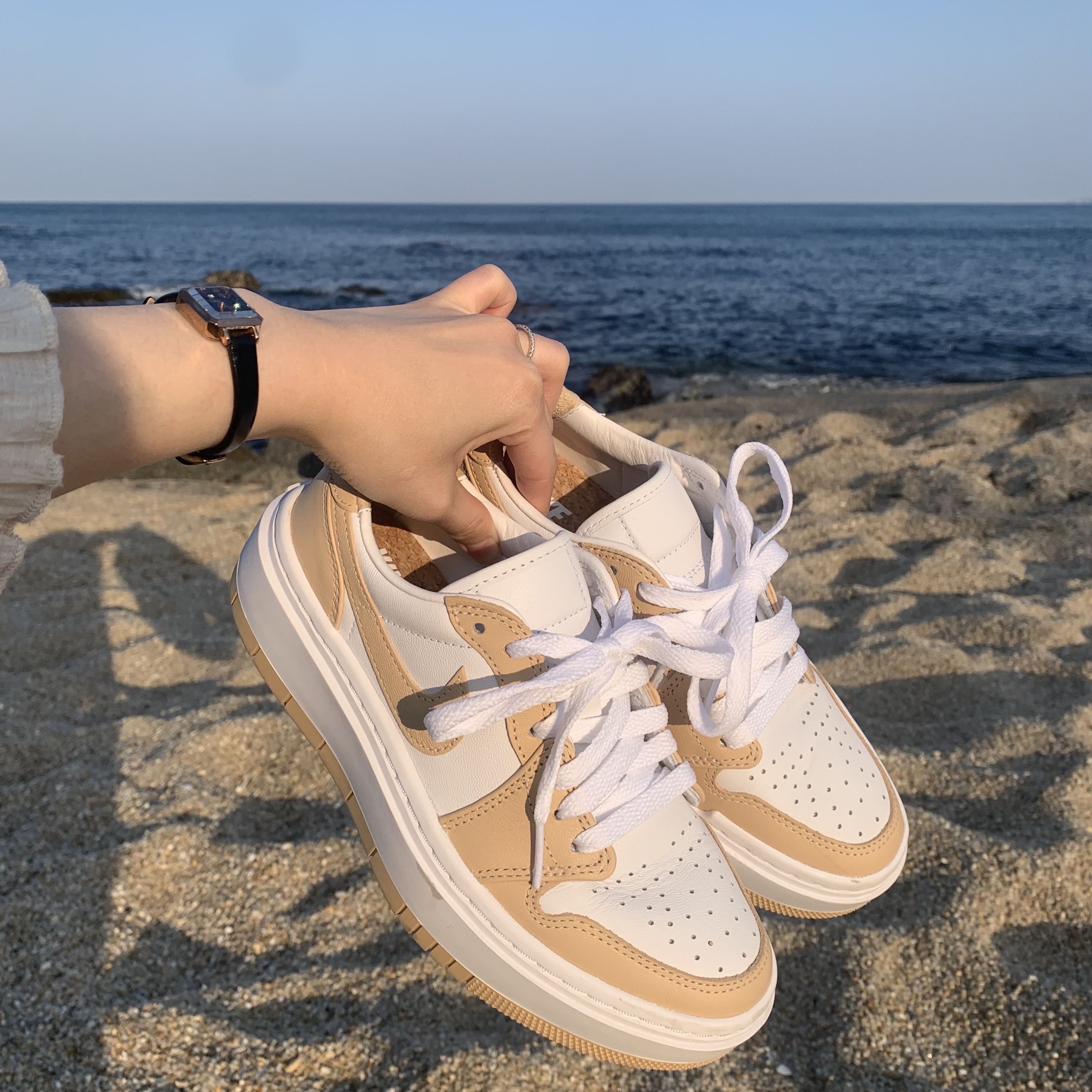 (W) Jordan 1 Elevate Low White Onyx 착용 스타일