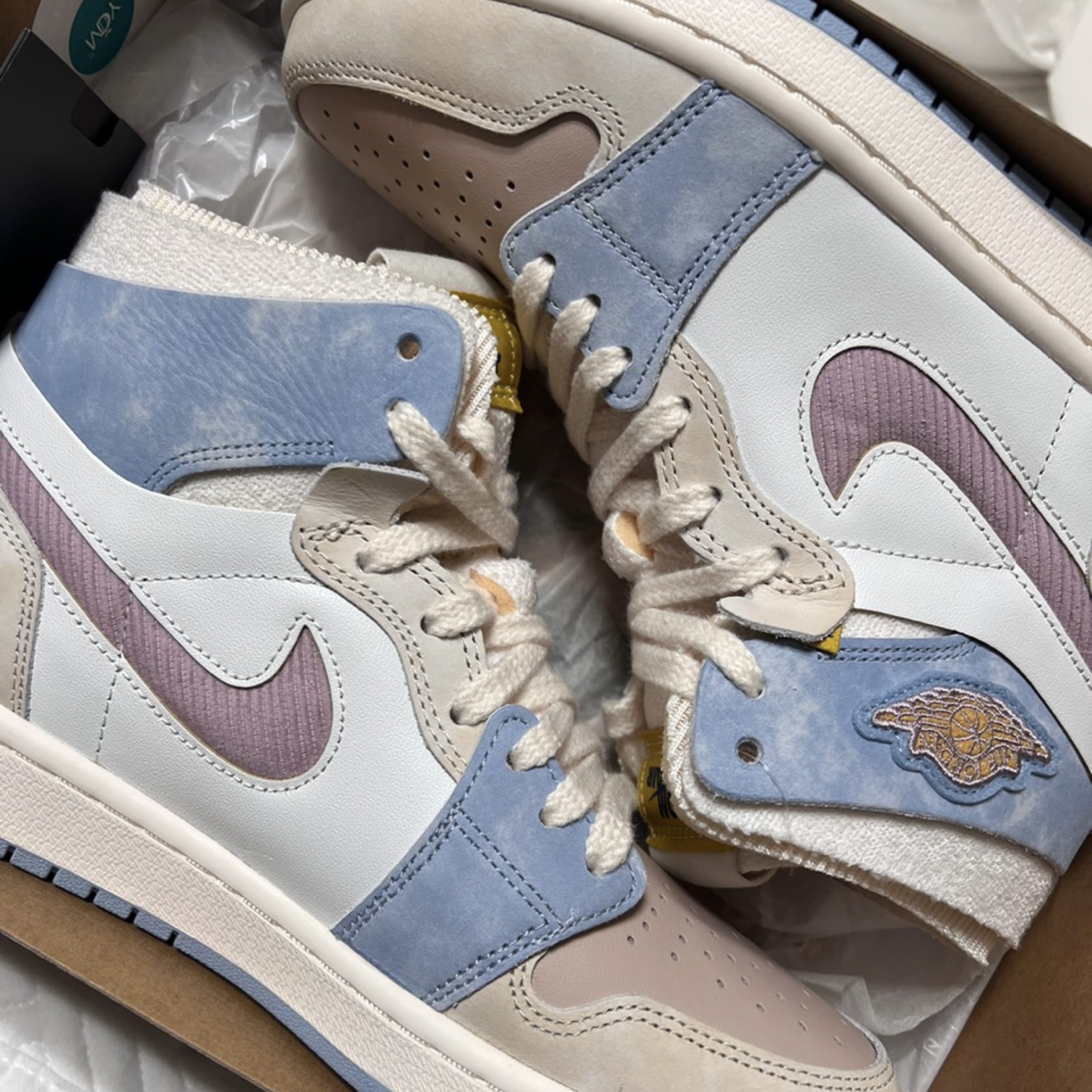 (W) Jordan 1 Zoom Air CMFT Pink Oxford Plum Fog 착용 스타일