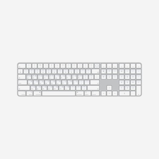 애플 맥 모델용 매직 키보드 터치 ID 애플 실리콘 숫자 키패드 한국어 화이트 (국내 정식 발매 제품)