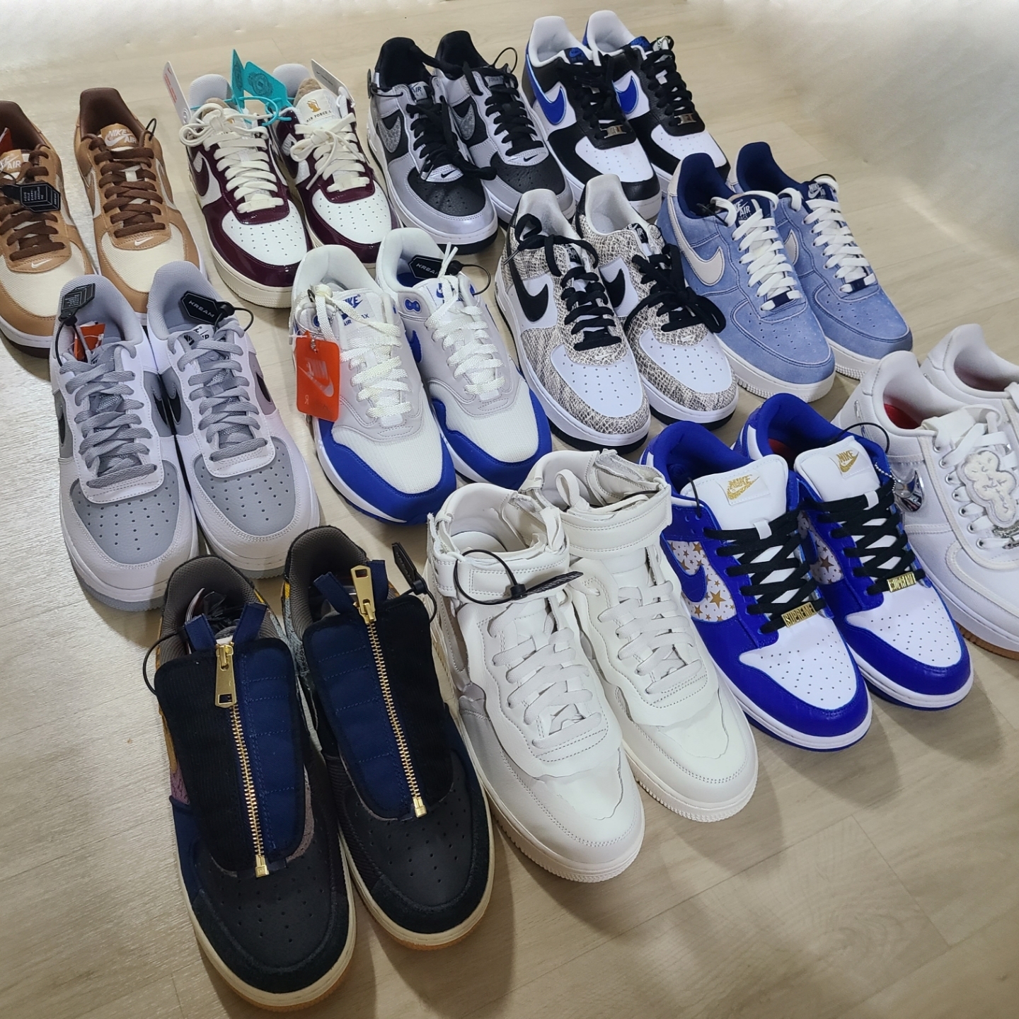 Nike x Travis Scott Air Force 1 Low White, Nike x Supreme SB Dunk Low Hyper Blue 착용 스타일 - 4