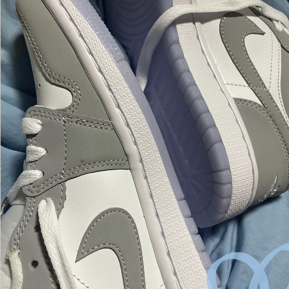 (W) Jordan 1 Low White Wolf Grey 착용 스타일