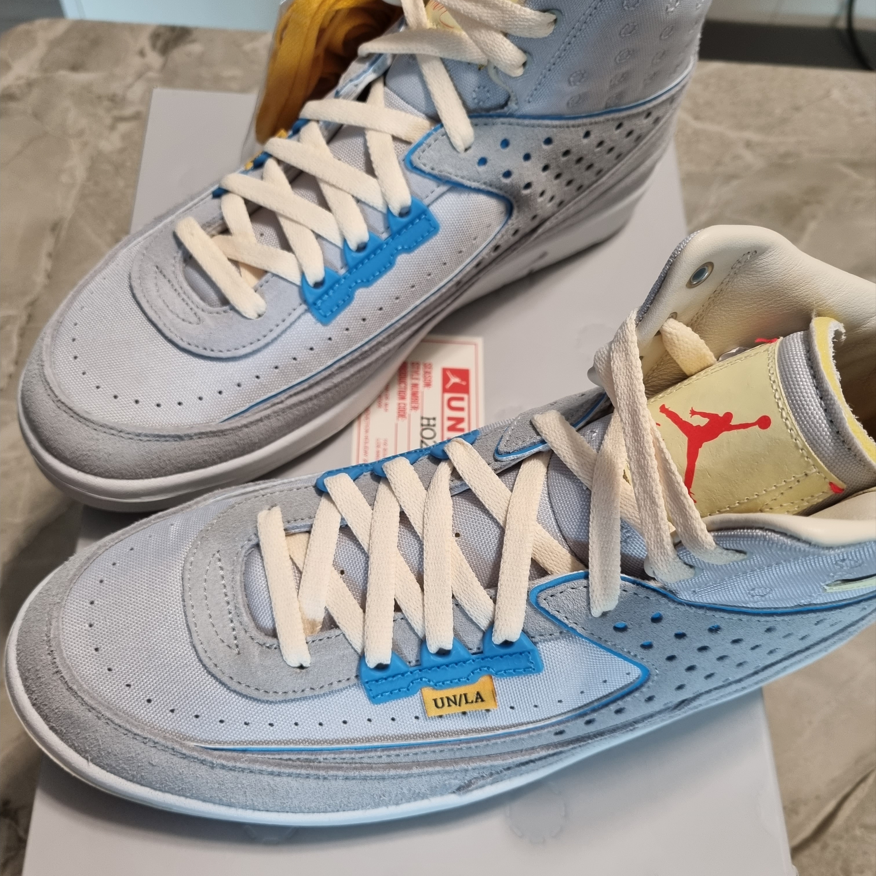 Jordan 2 x Union Retro SP Grey Fog 착용 스타일 - 1