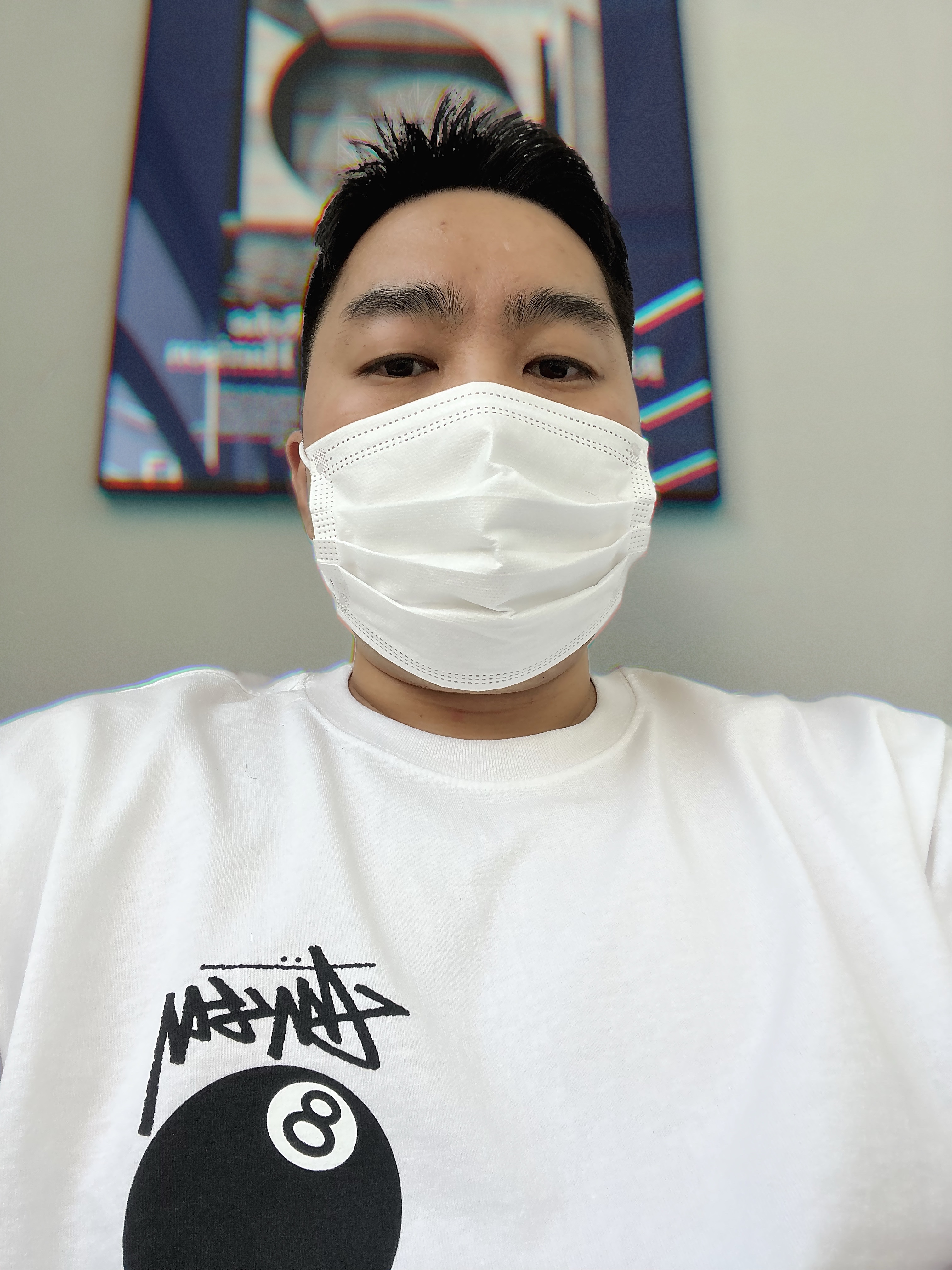 Stussy 8 Ball T-Shirt White - 22SS 착용 스타일
