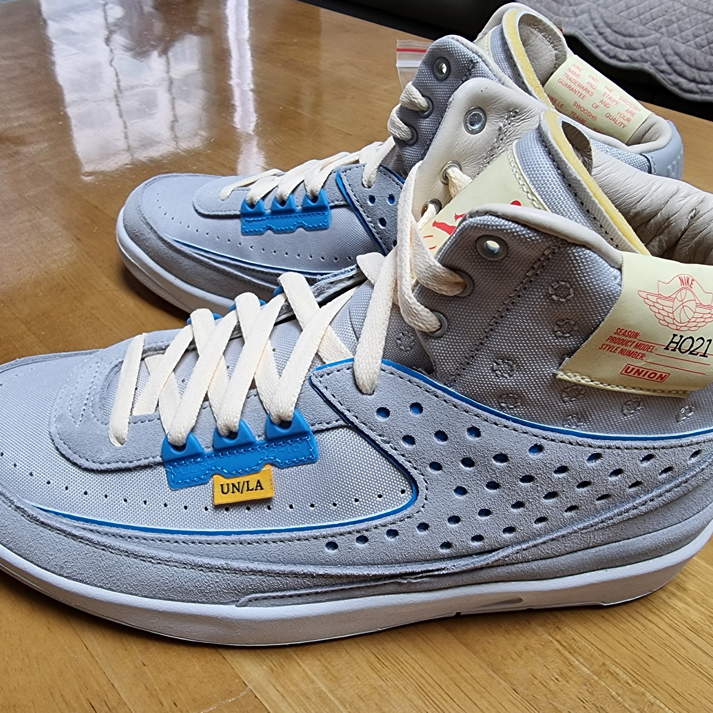 Jordan 2 x Union Retro SP Grey Fog 착용 스타일 - 2