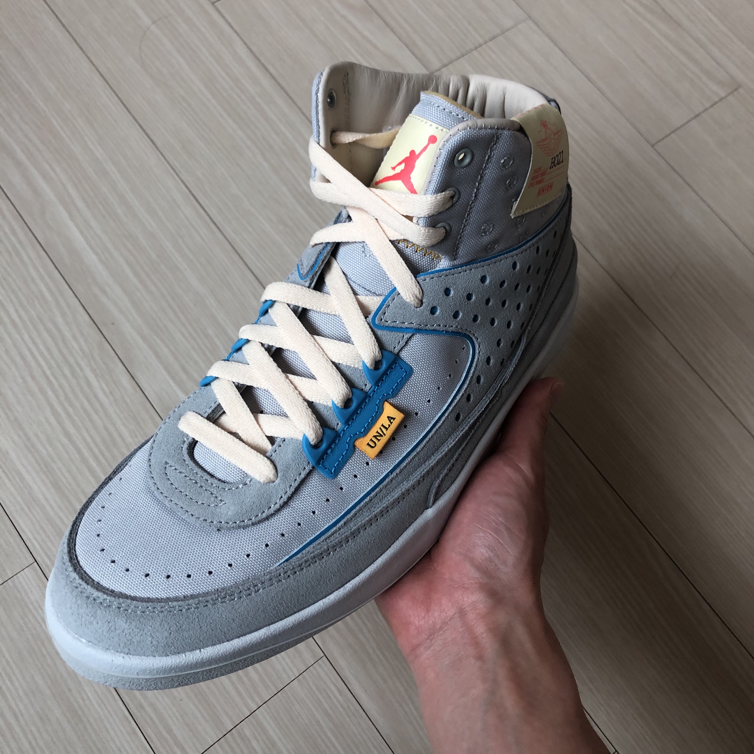 Jordan 2 x Union Retro SP Grey Fog 착용 스타일 - 1