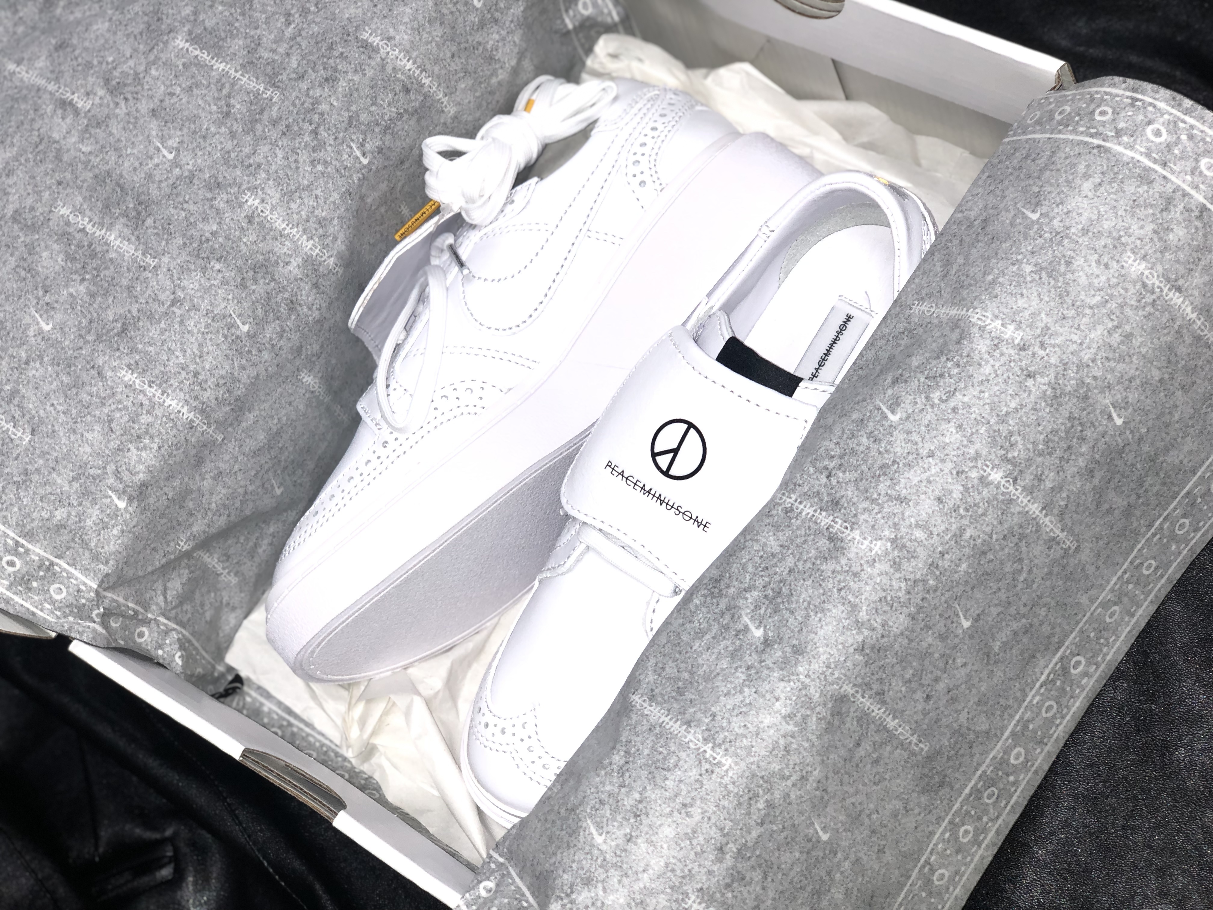 Nike x Peaceminusone Kwondo1 White 착용 스타일 - 3