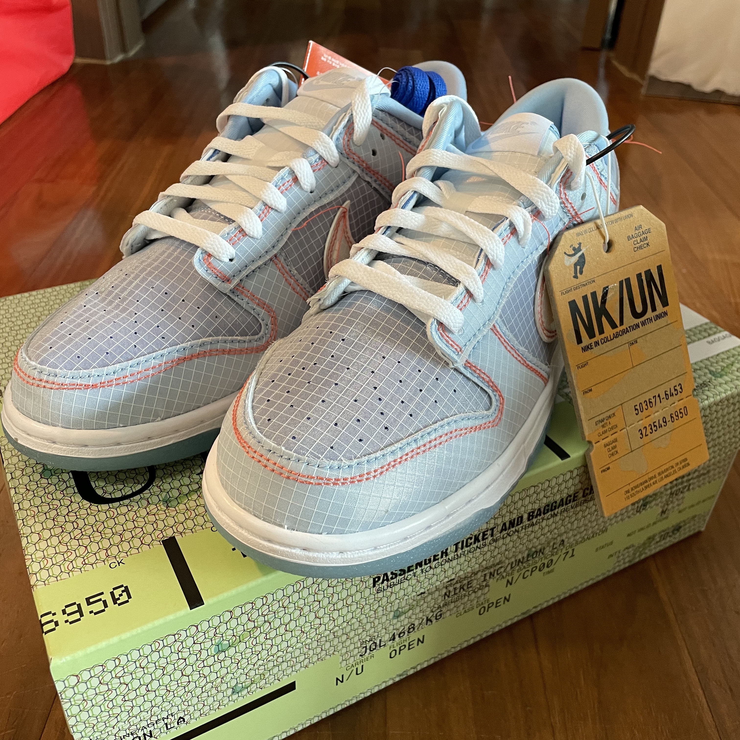 Nike x Union Dunk Low Passport Pack Argon 착용 스타일 - 1