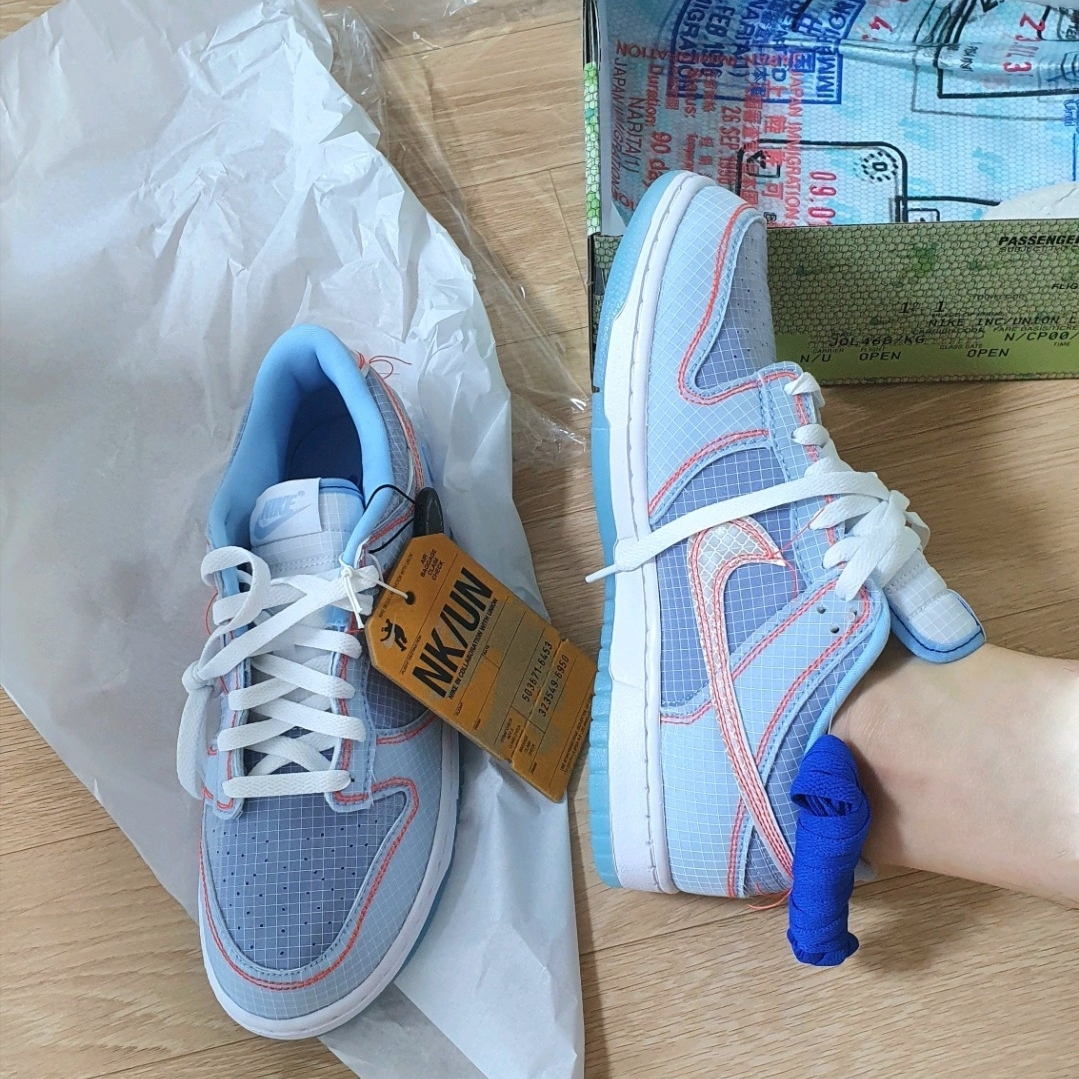 Nike x Union Dunk Low Passport Pack Argon 착용 스타일