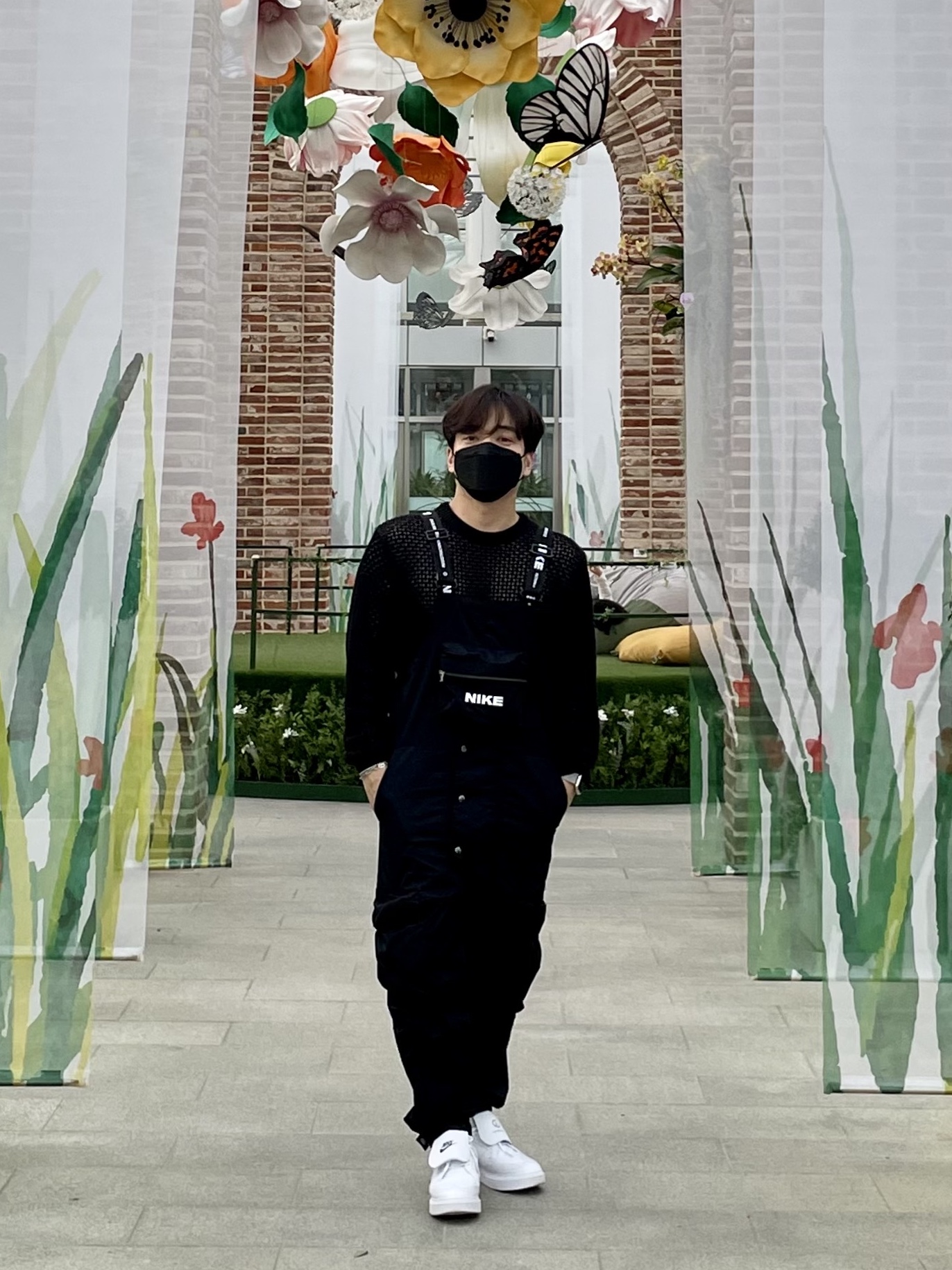 Nike x Peaceminusone Kwondo1 White 착용 스타일 - 2