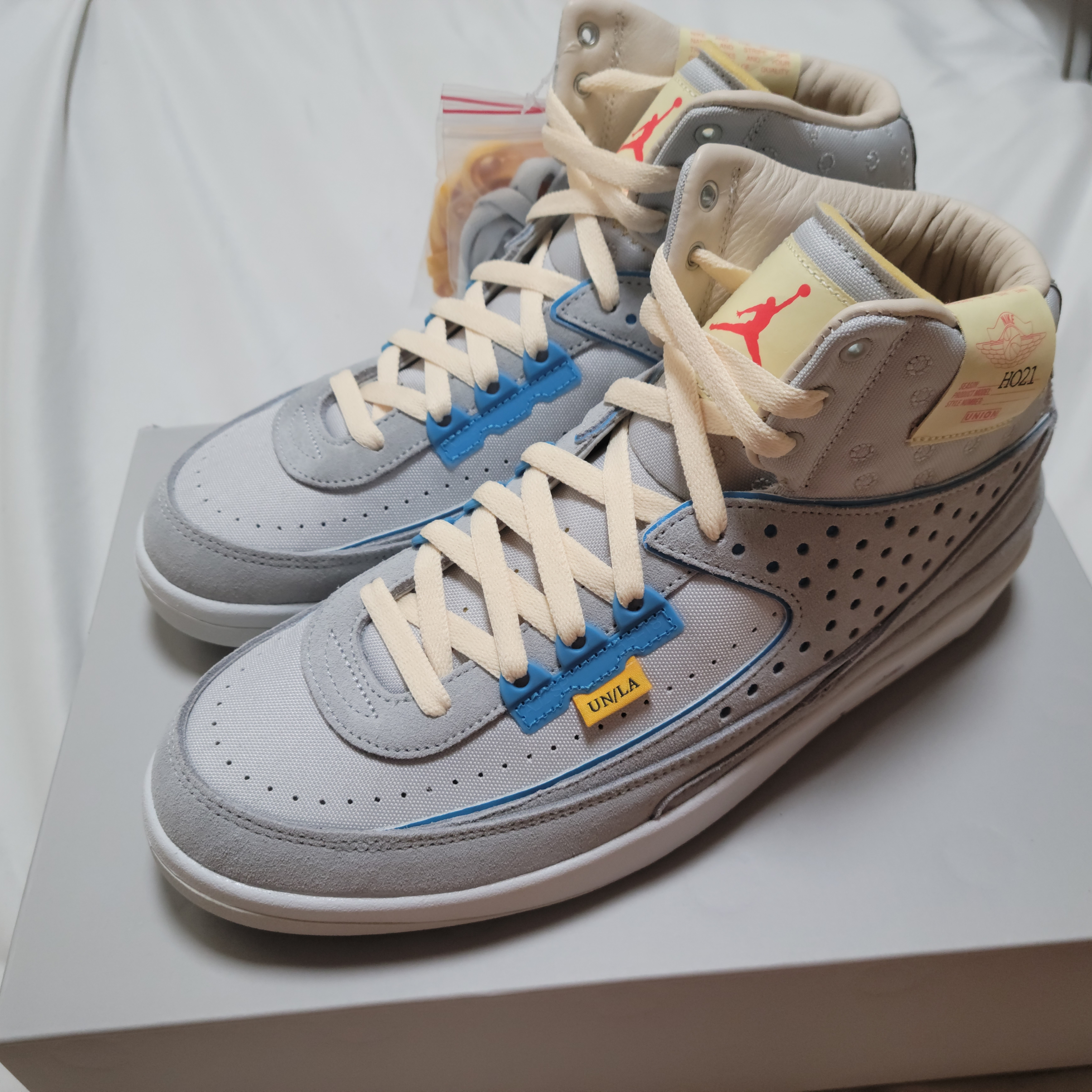 Jordan 2 x Union Retro SP Grey Fog 착용 스타일 - 2