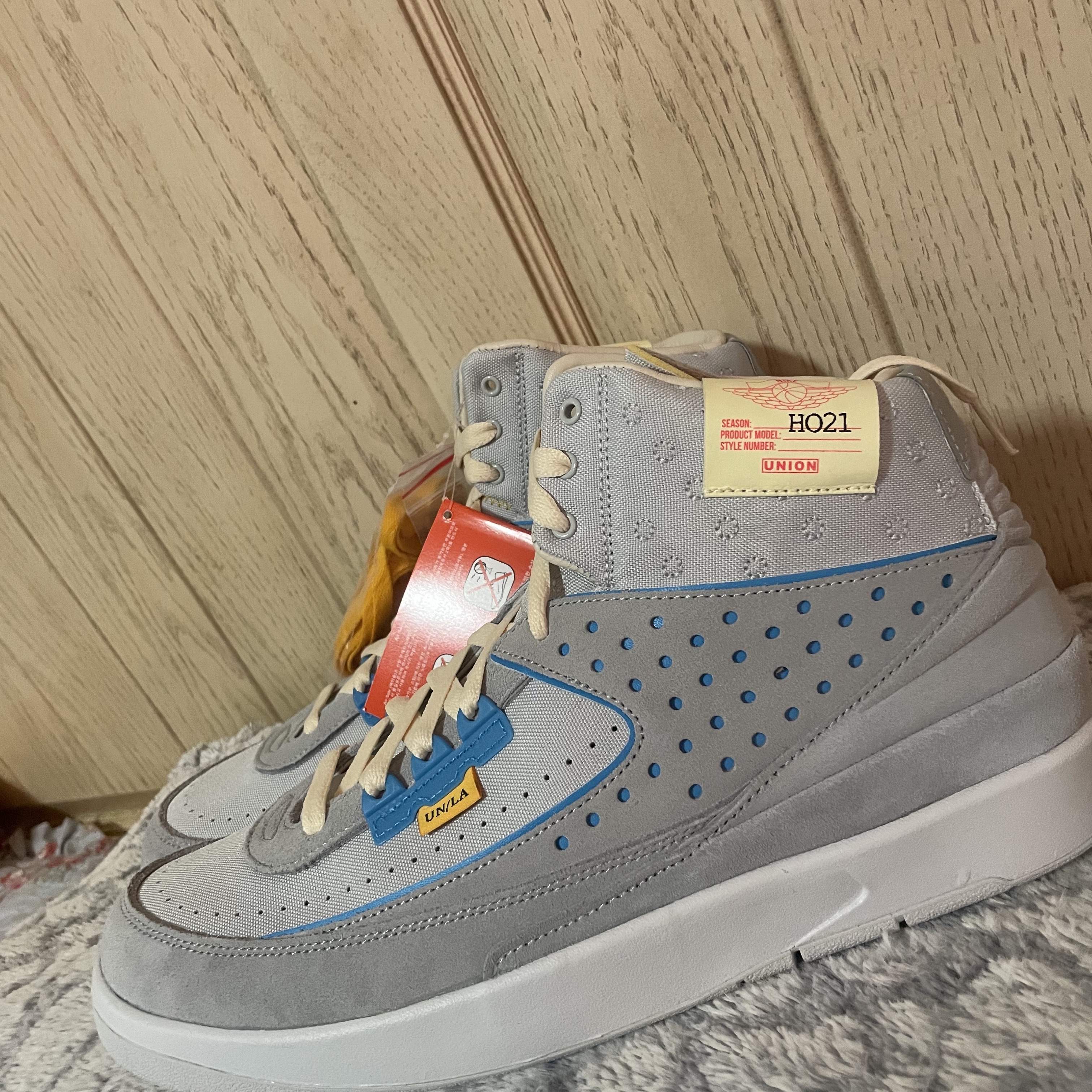 Jordan 2 x Union Retro SP Grey Fog 착용 스타일 - 4