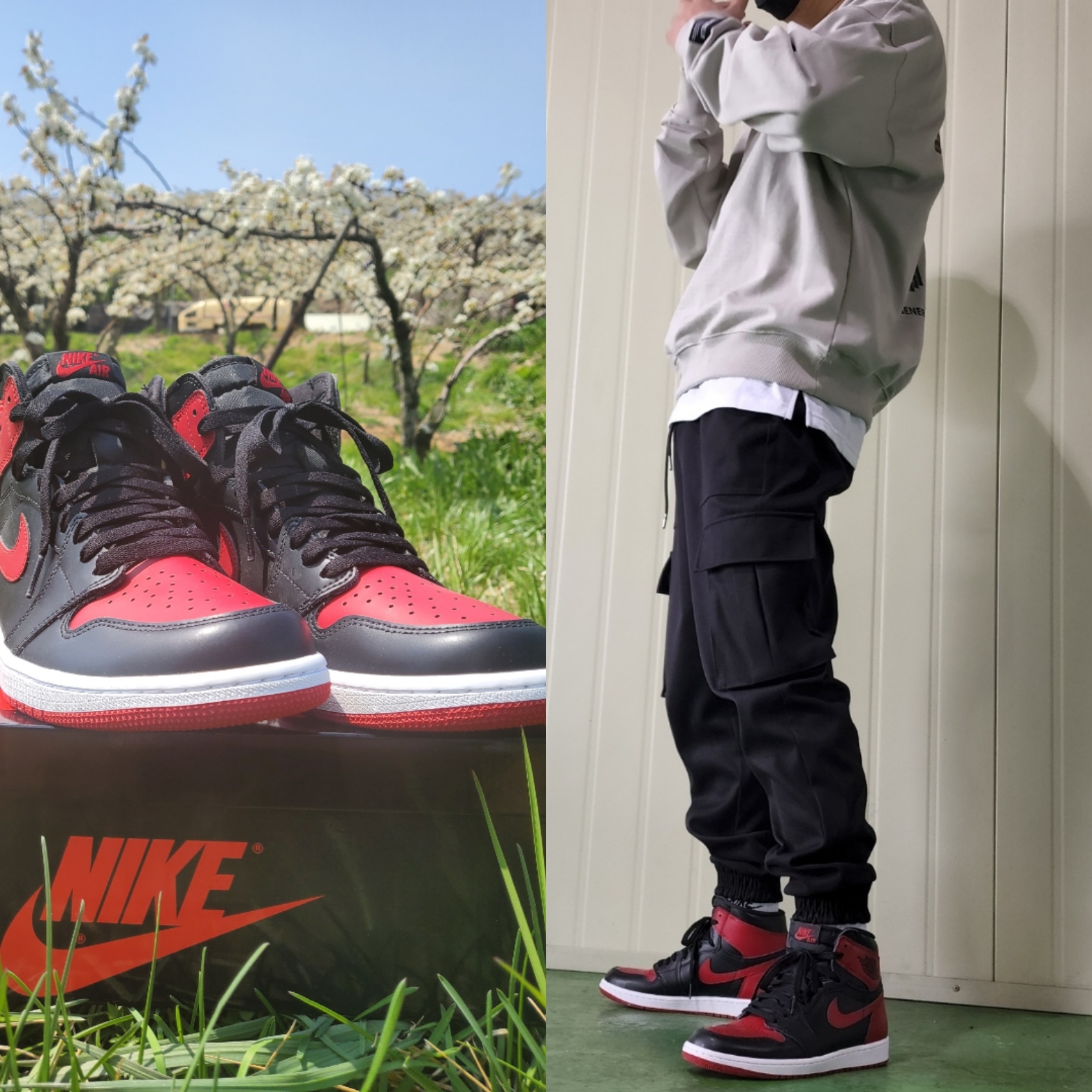 Jordan 1 Retro High OG Patent Bred 착용 스타일