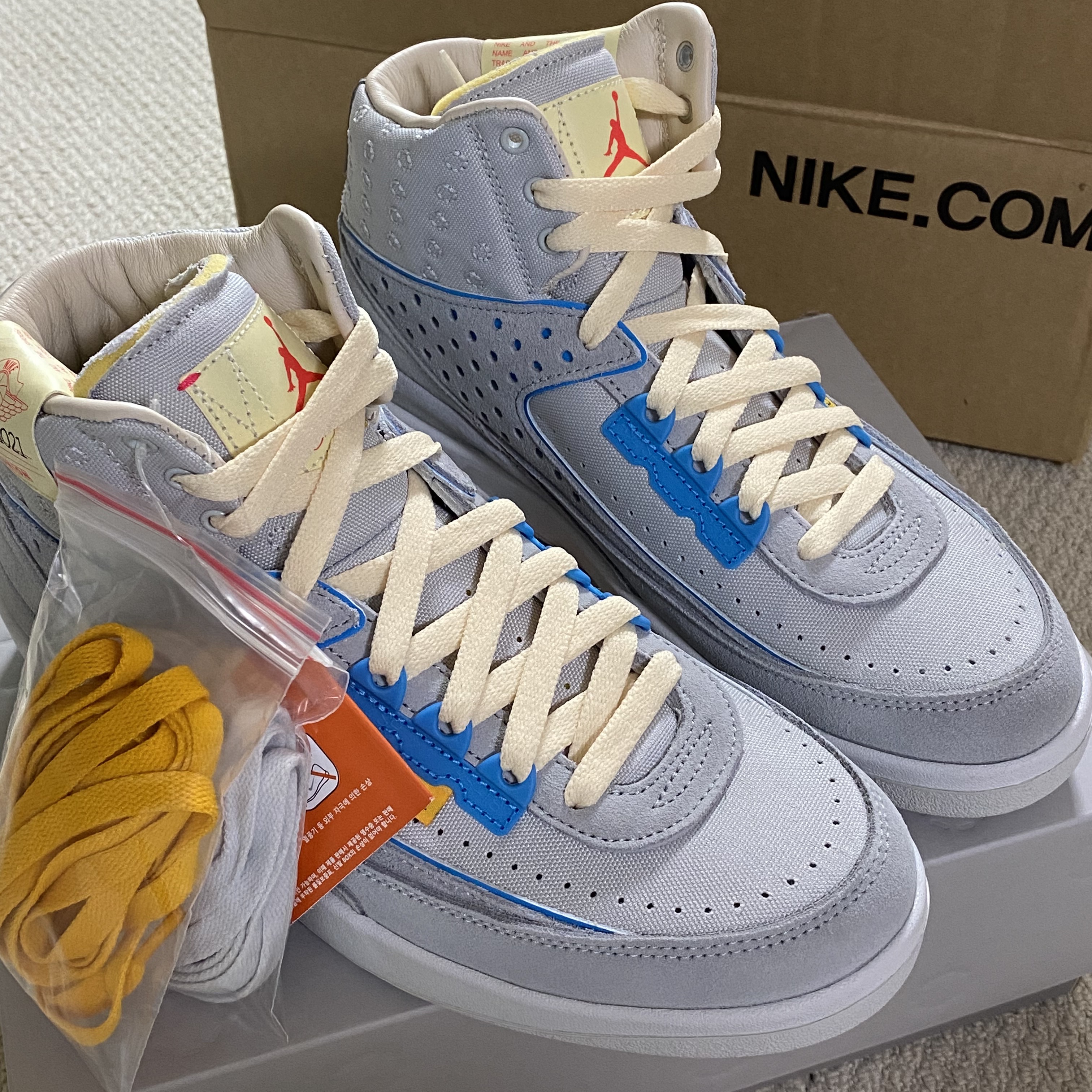Jordan 2 x Union Retro SP Grey Fog 착용 스타일 - 1