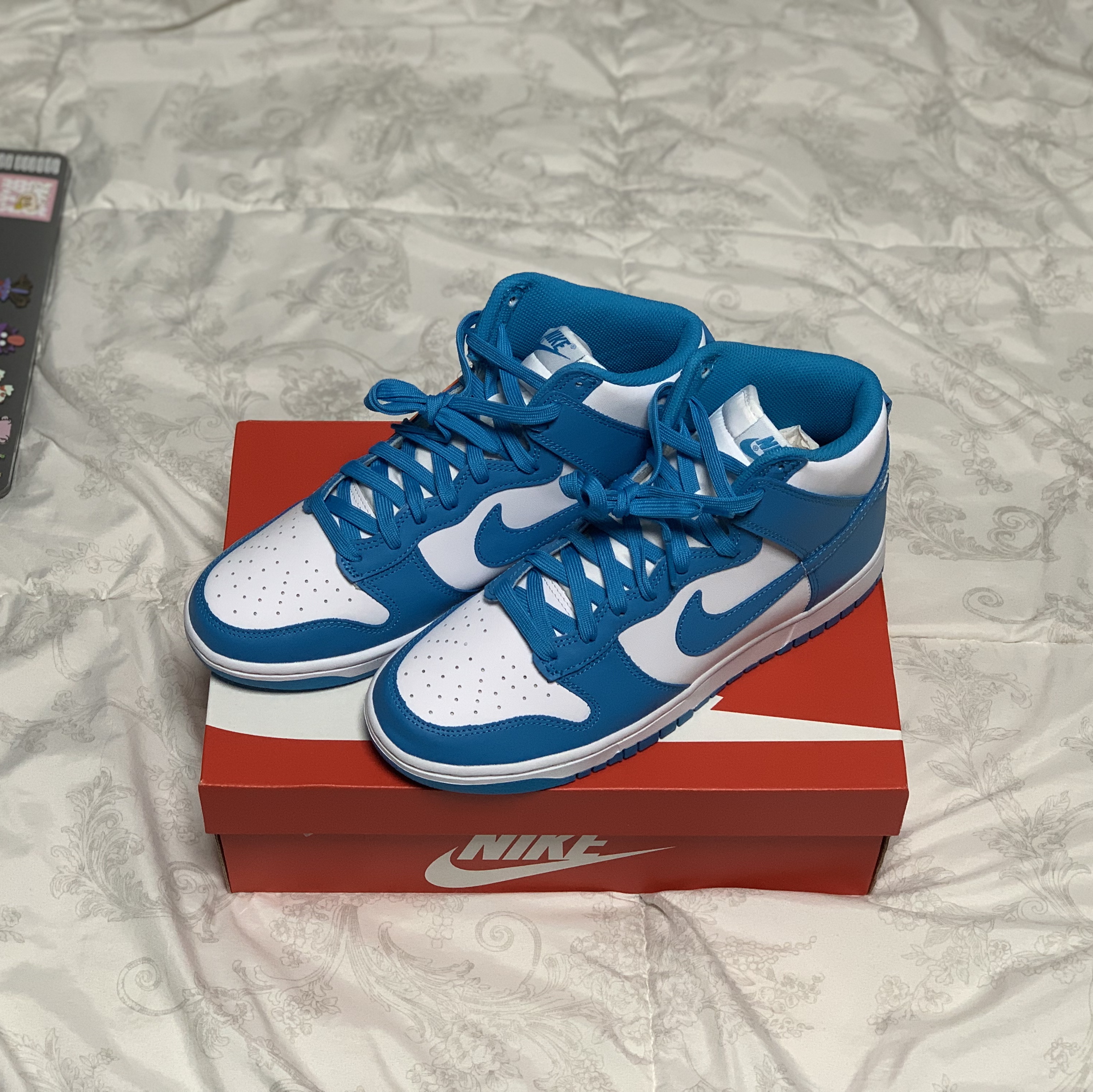 Nike Dunk High Retro Championship Blue 착용 스타일 - 1