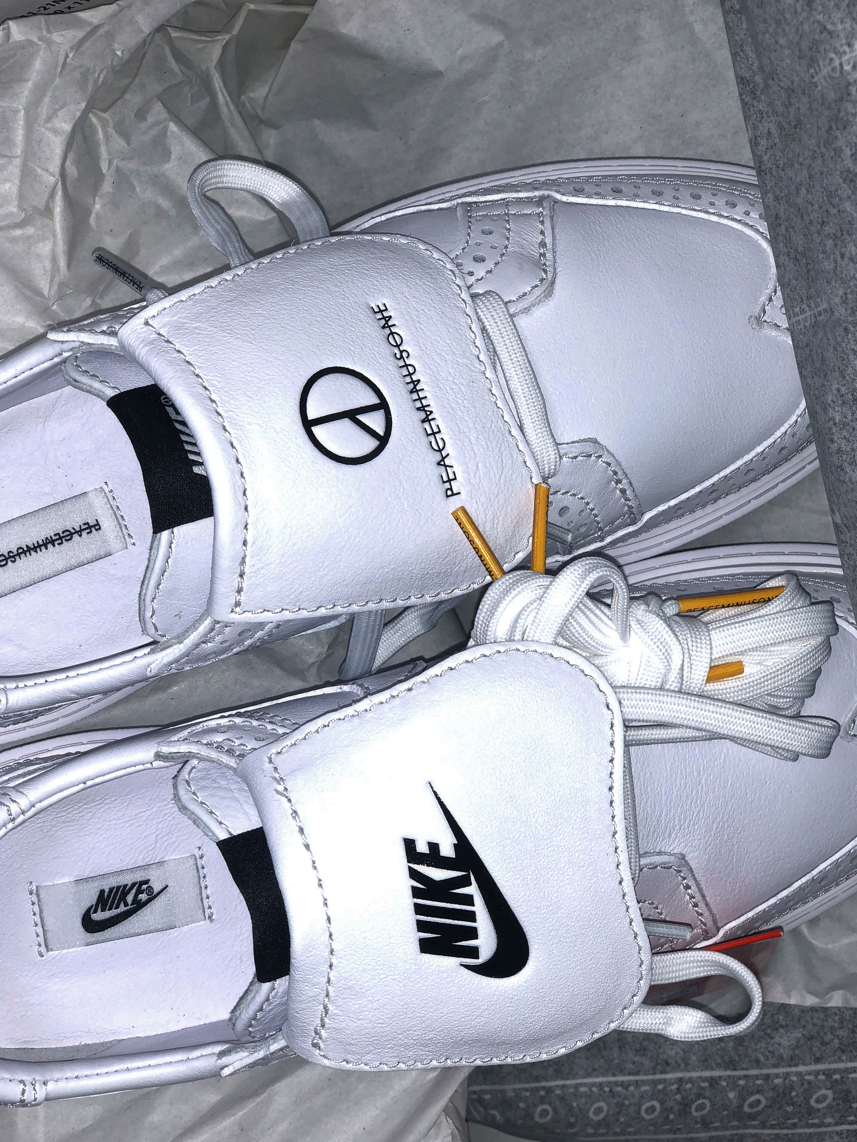 Nike x Peaceminusone Kwondo1 White 착용 스타일 - 1