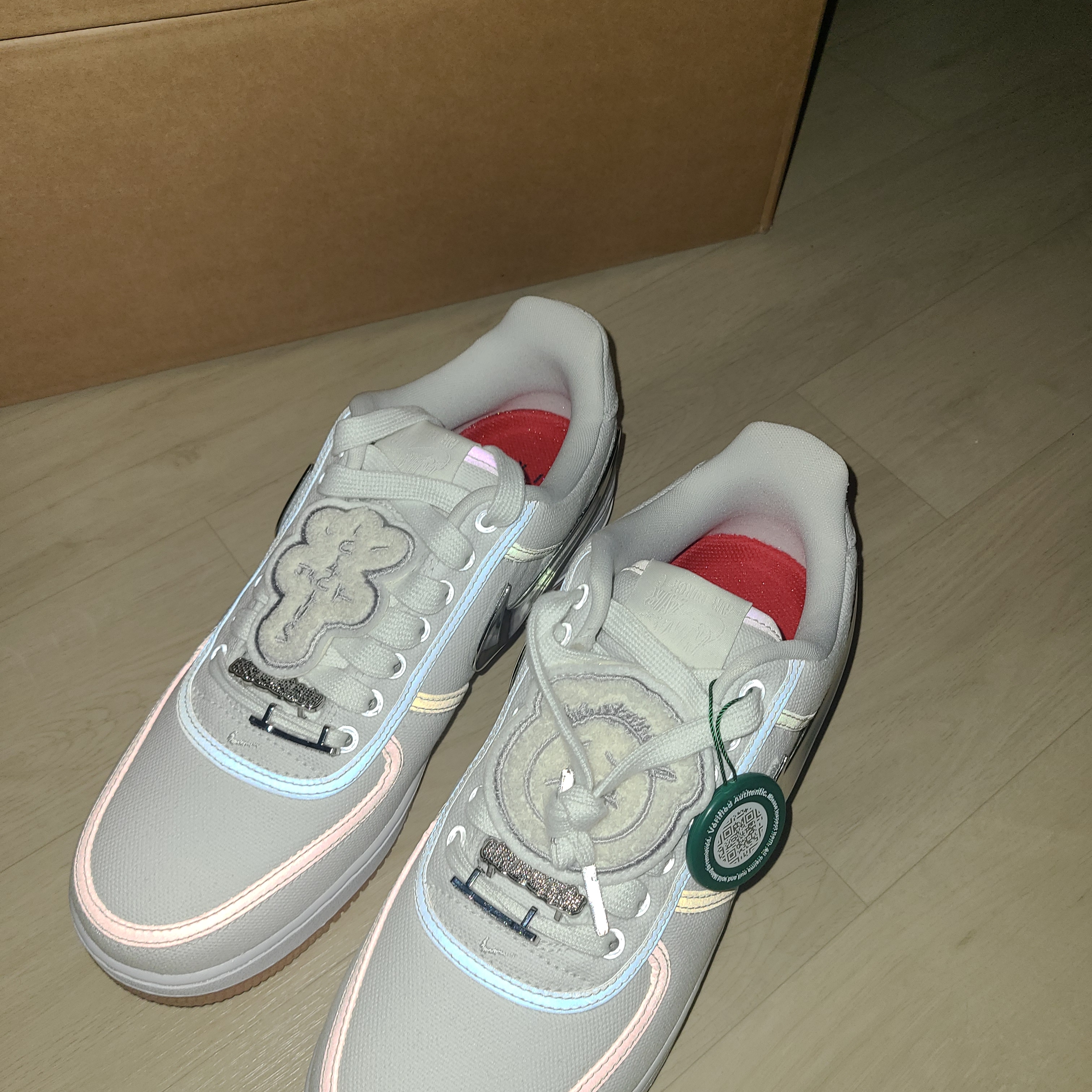 Nike x Travis Scott Air Force 1 Low White 착용 스타일 - 1