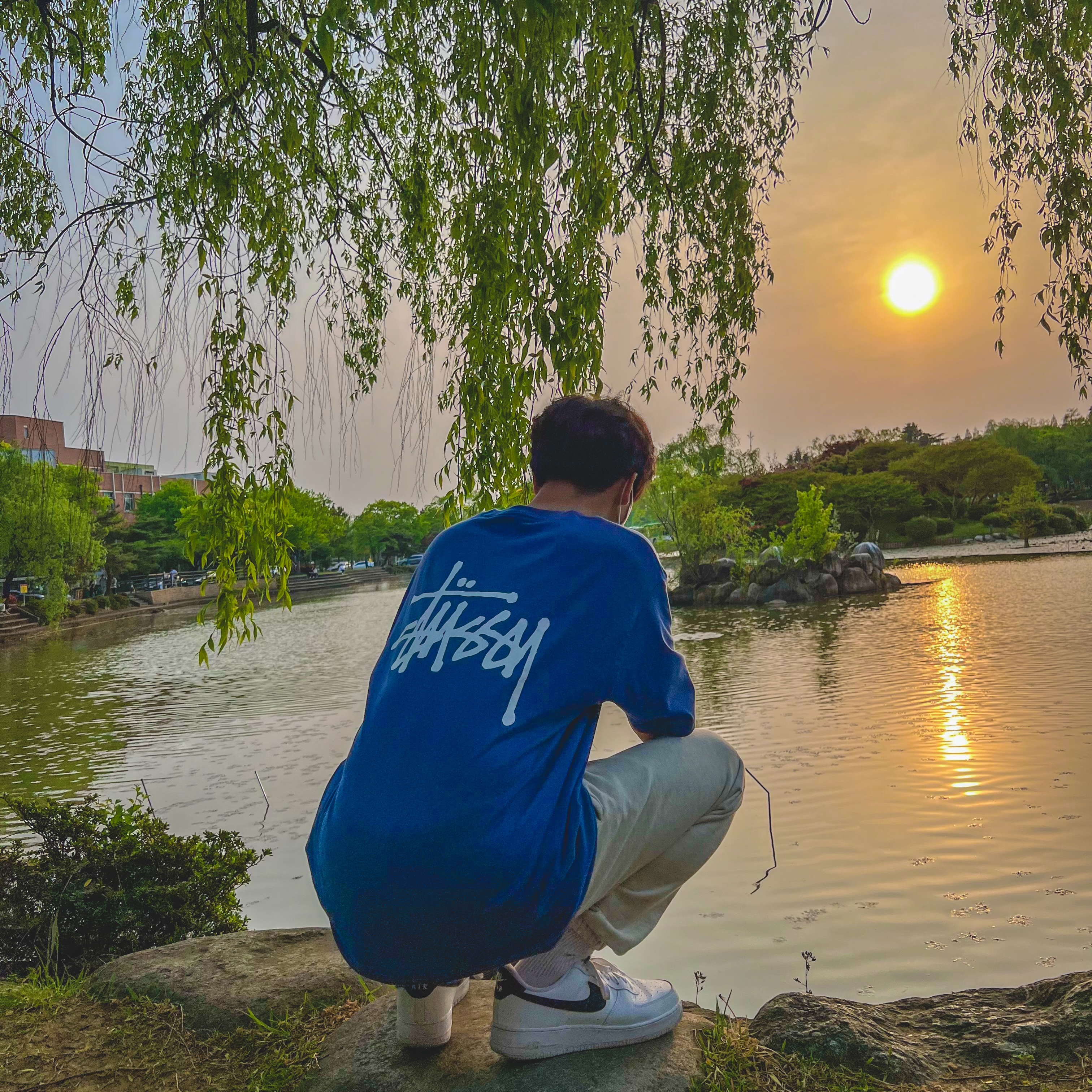Stussy Basic Stussy T-Shirt Midnight 2022 착용 스타일