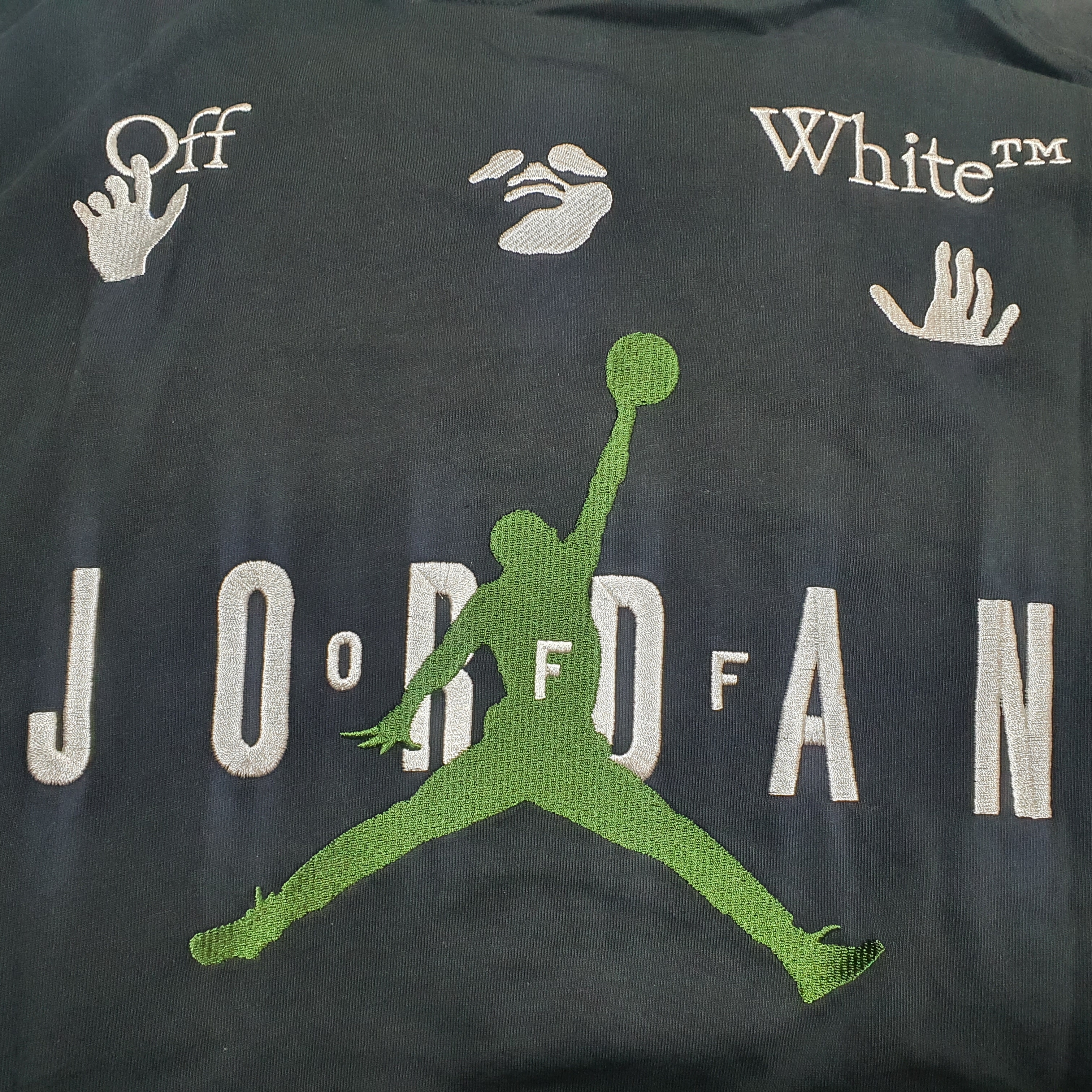 Jordan x Off-White S/S T-Shirt Black - Asia, Jordan x Off-White S/S T-Shirt Black - US/EU 착용 스타일 - 2