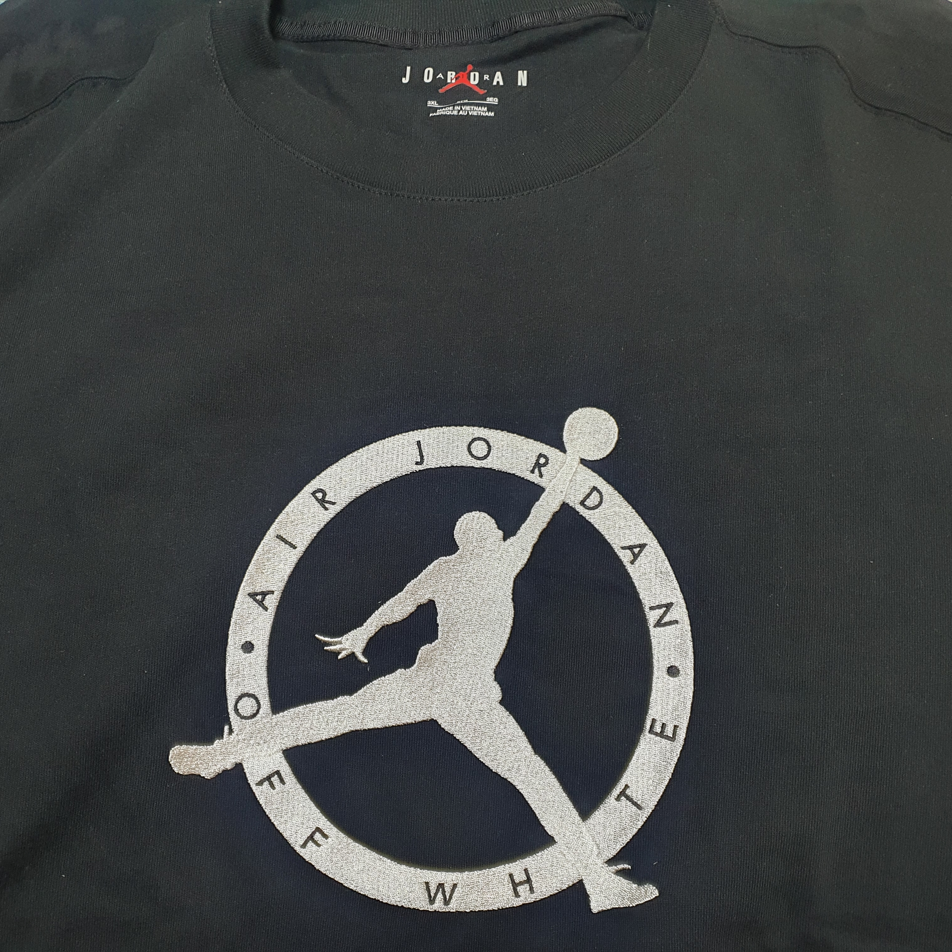 Jordan x Off-White S/S T-Shirt Black - Asia, Jordan x Off-White S/S T-Shirt Black - US/EU 착용 스타일 - 1