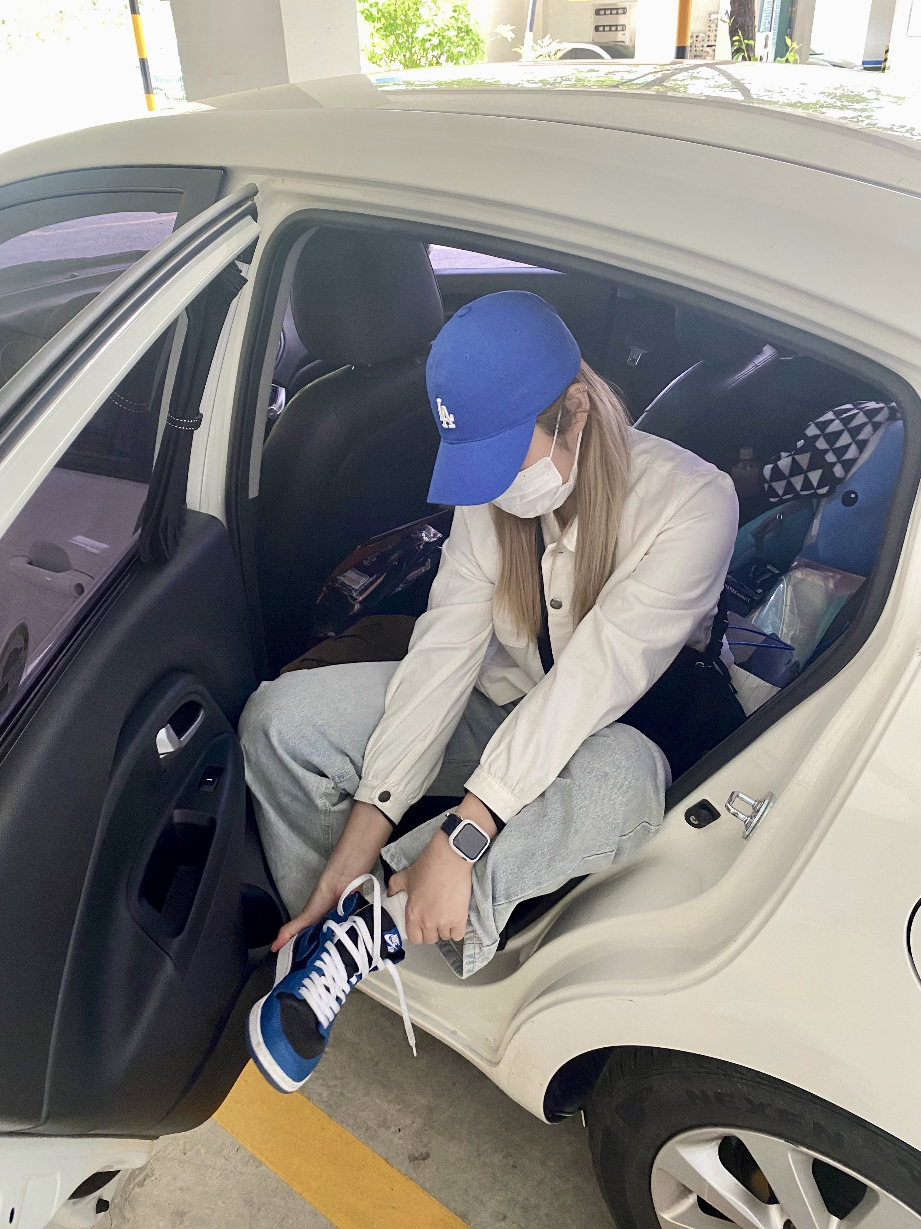Jordan 1 Retro High OG Dark Marina Blue, (GS) Jordan 1 Retro High OG Dark Marina Blue 착용 스타일