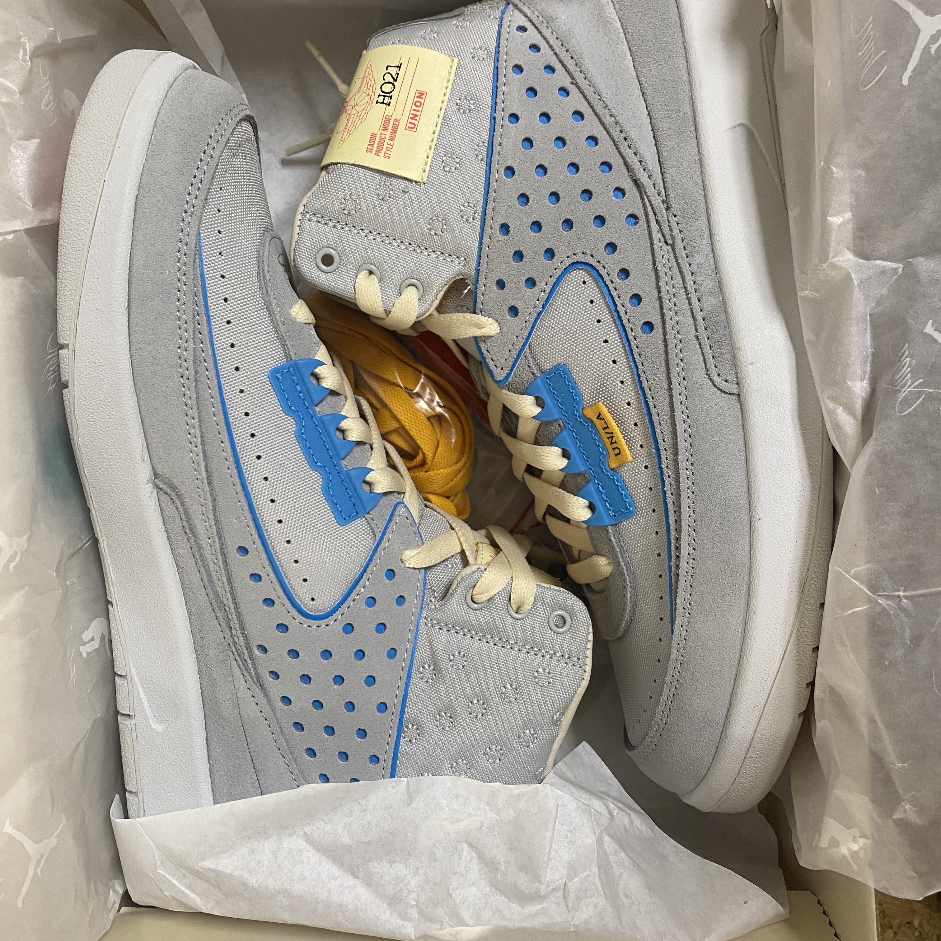 Jordan 2 x Union Retro SP Grey Fog 착용 스타일 - 3