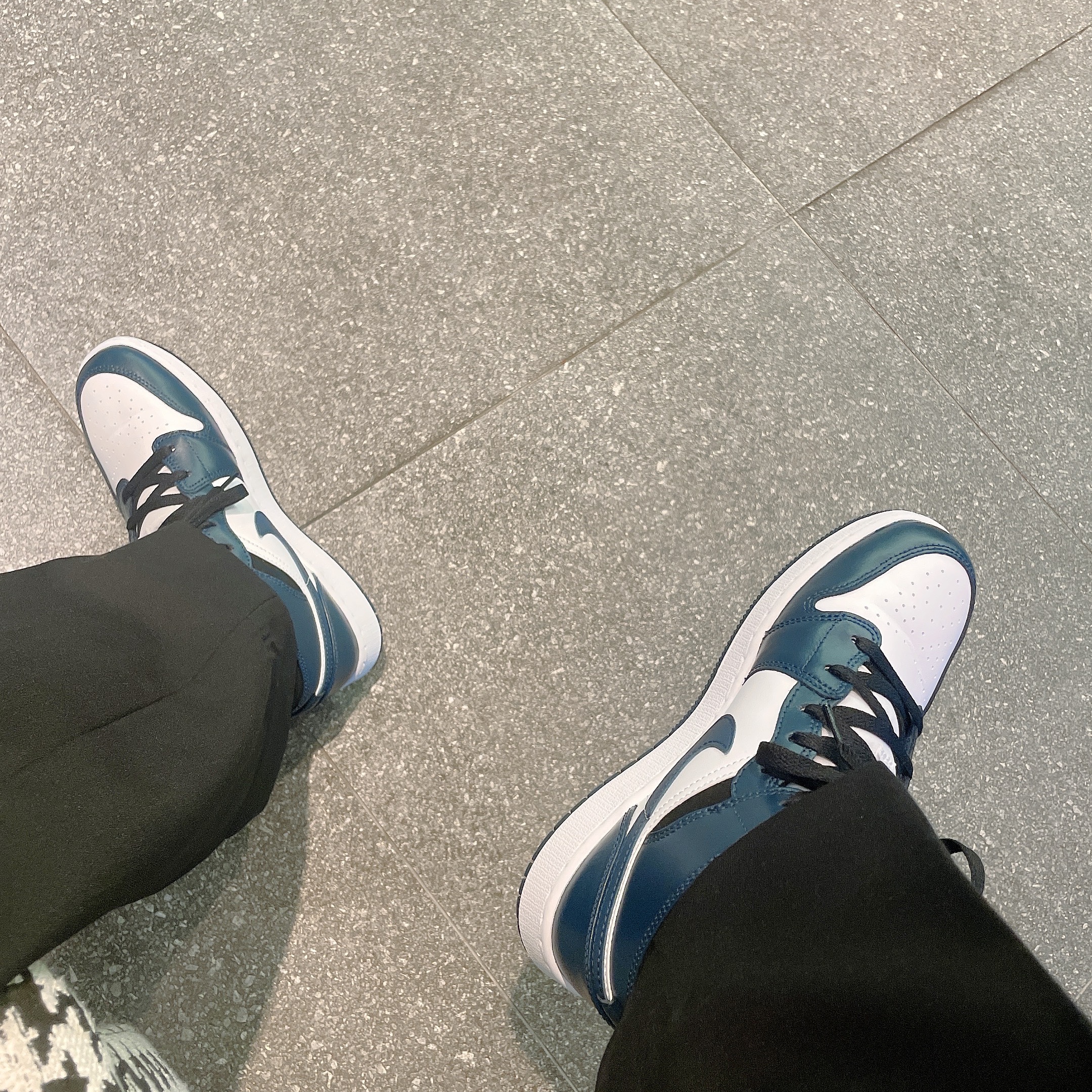 (GS) Jordan 1 Mid Dark Teal 착용 스타일 - 1