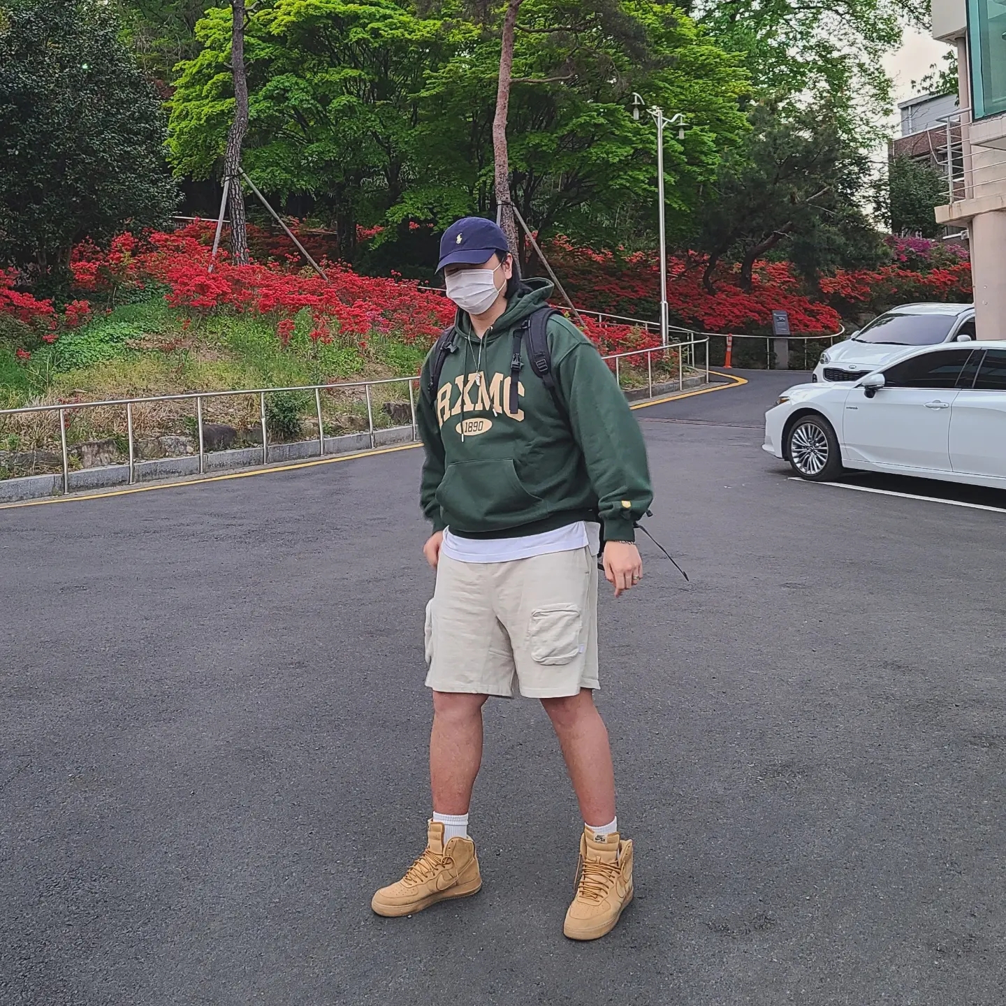 Nike Air Force 1 High '07 LV8 WB Flax, (W) Nike Air Force 1 High Wheat 2016 착용 스타일 - 1