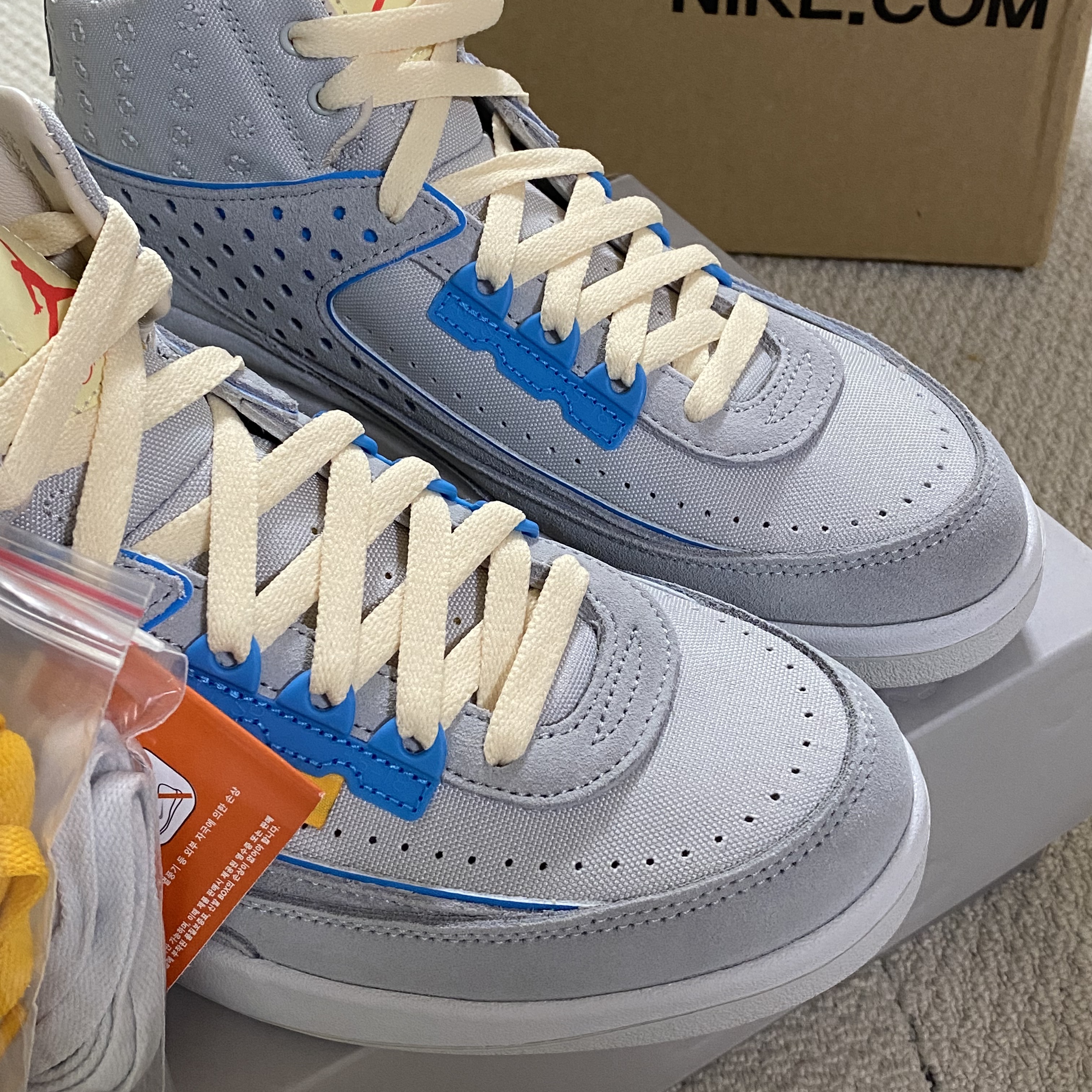 Jordan 2 x Union Retro SP Grey Fog 착용 스타일 - 2