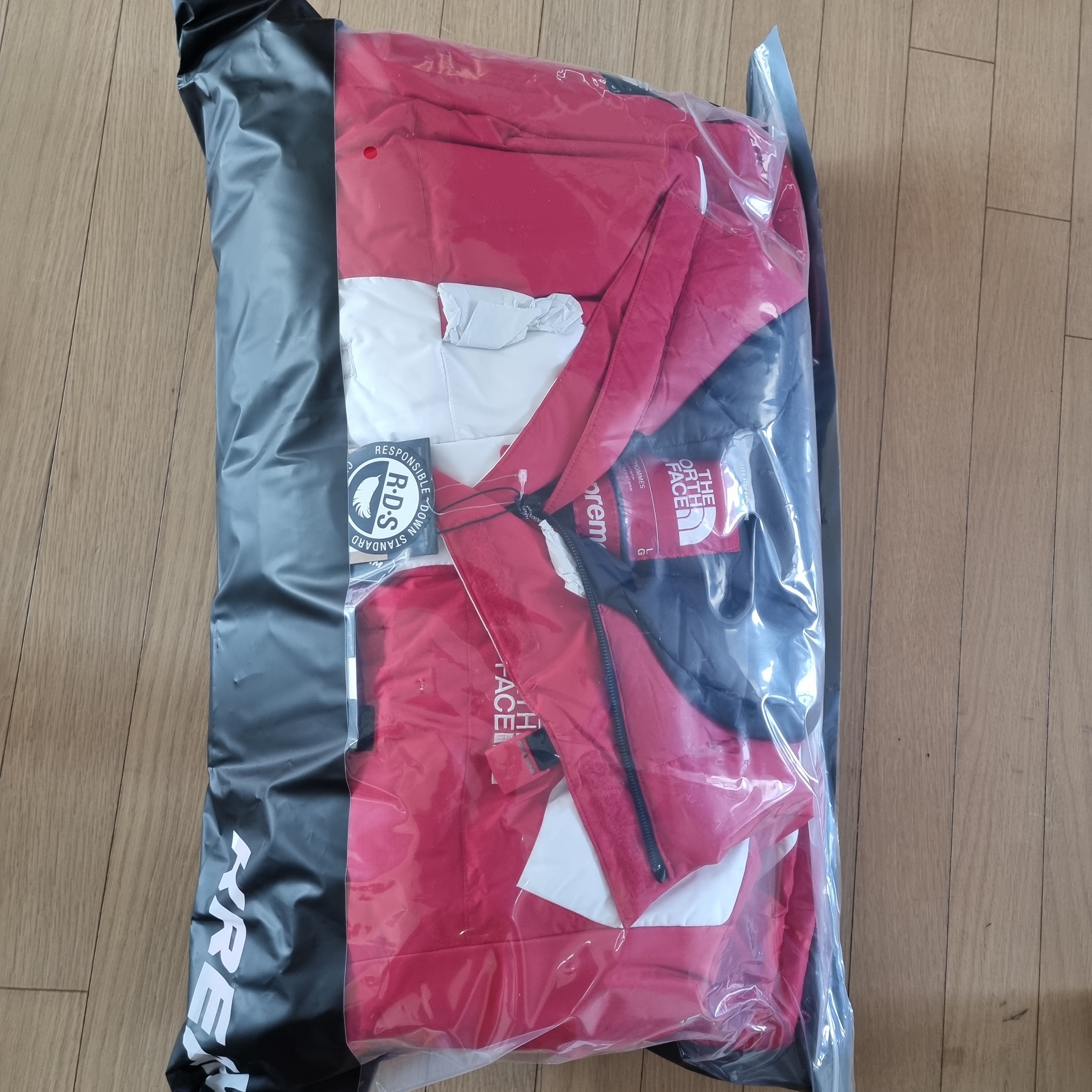 Supreme x The North Face S Logo Summit Series Himalayan Parka Red - 20FW 착용 스타일 - 1