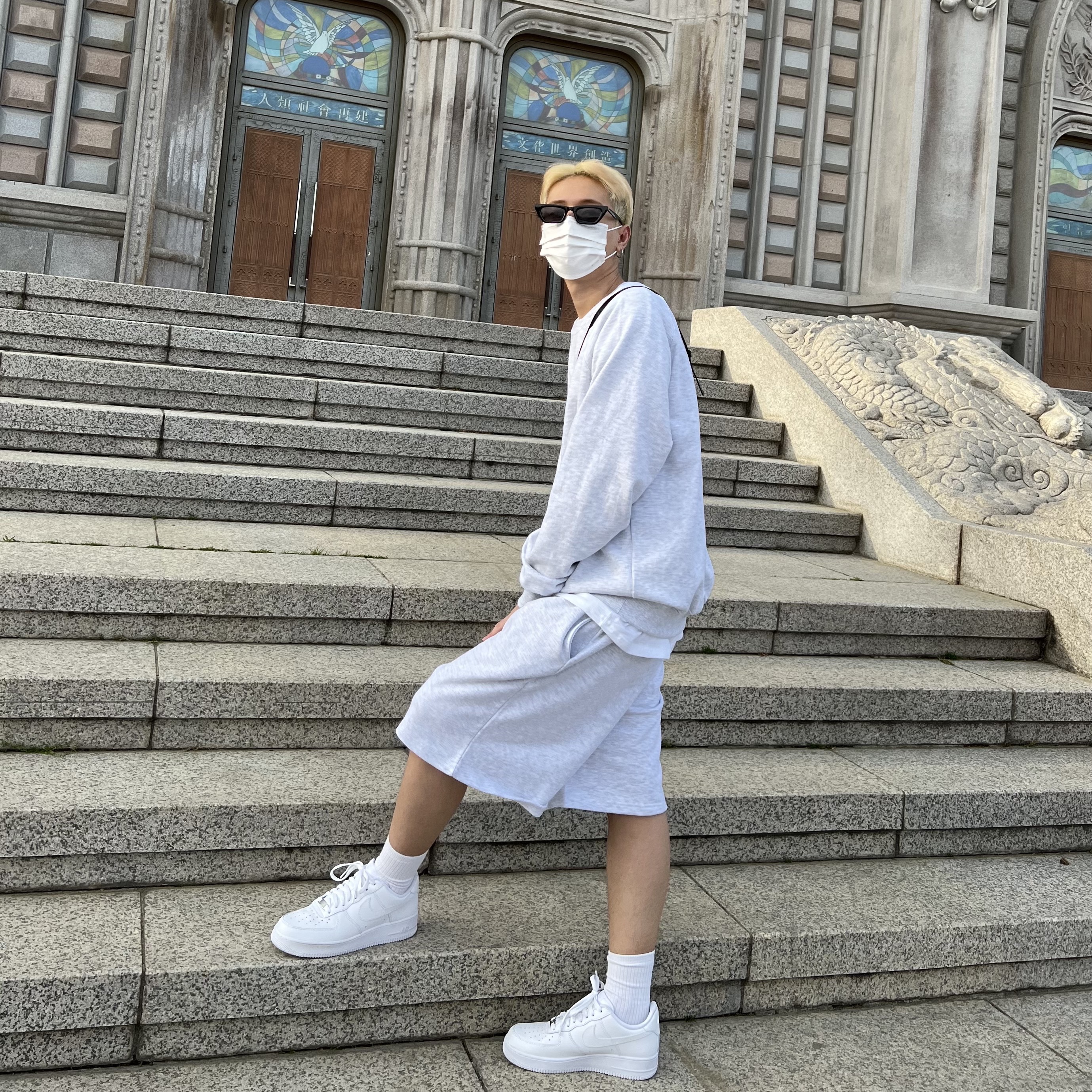 Nike Air Force 1 '07 Low White 착용 스타일 - 4