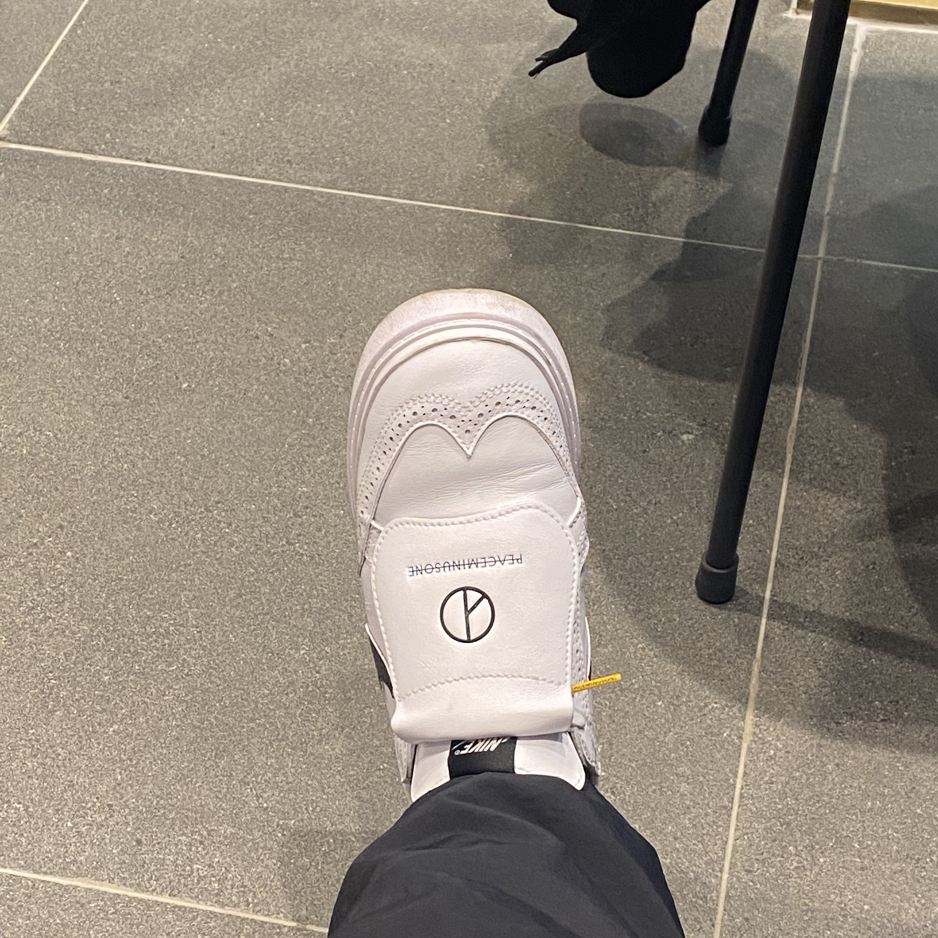Nike x Peaceminusone Kwondo1 White 착용 스타일 - 2