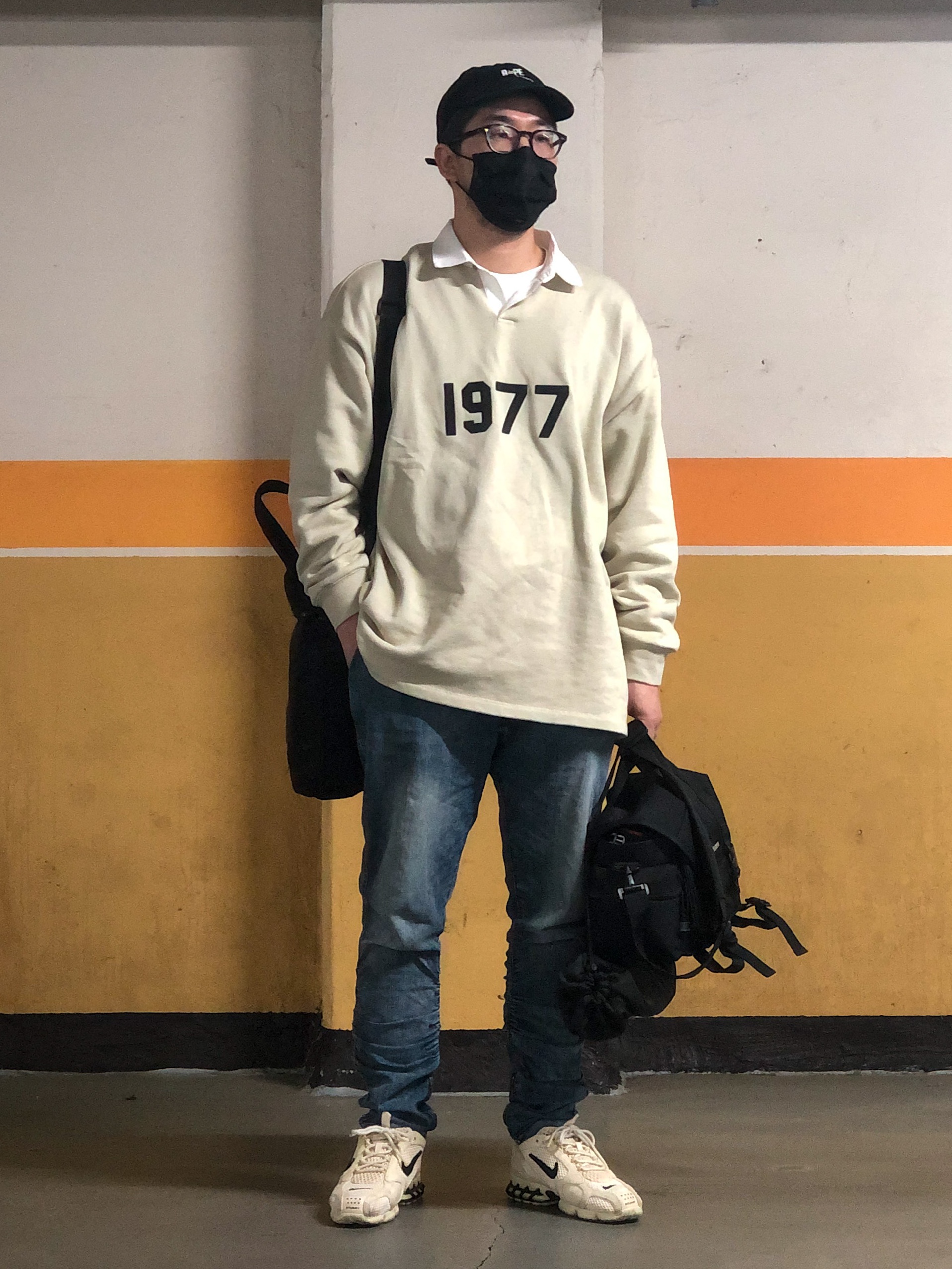 Essentials 1977 Rugby Long Sleeve Polo Wheat - 22SS, Nike x Stussy Air Zoom Spiridon Cage 2 Fossil 착용 스타일
