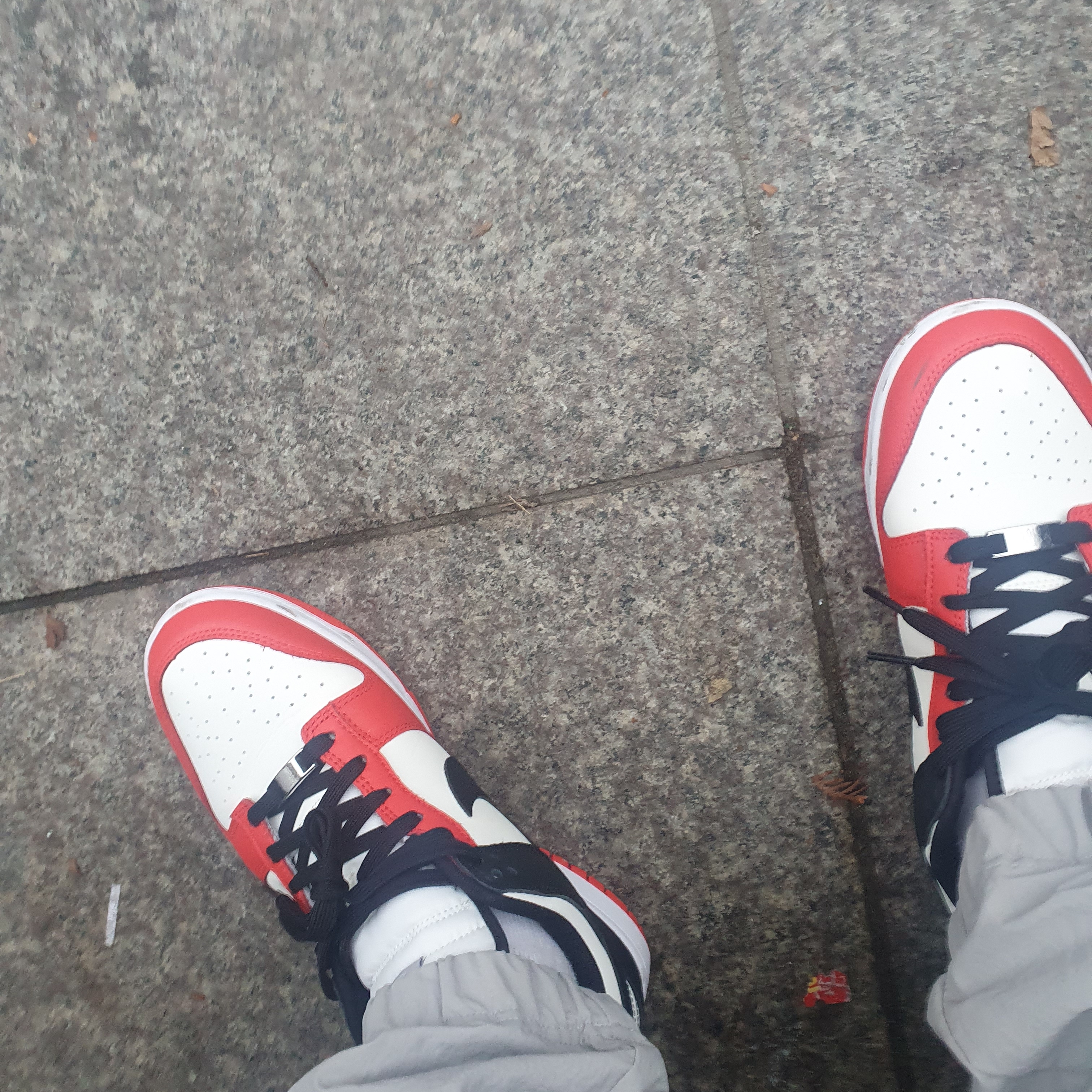 Nike x NBA Dunk Low Retro EMB Black and Chile Red 착용 스타일 - 1