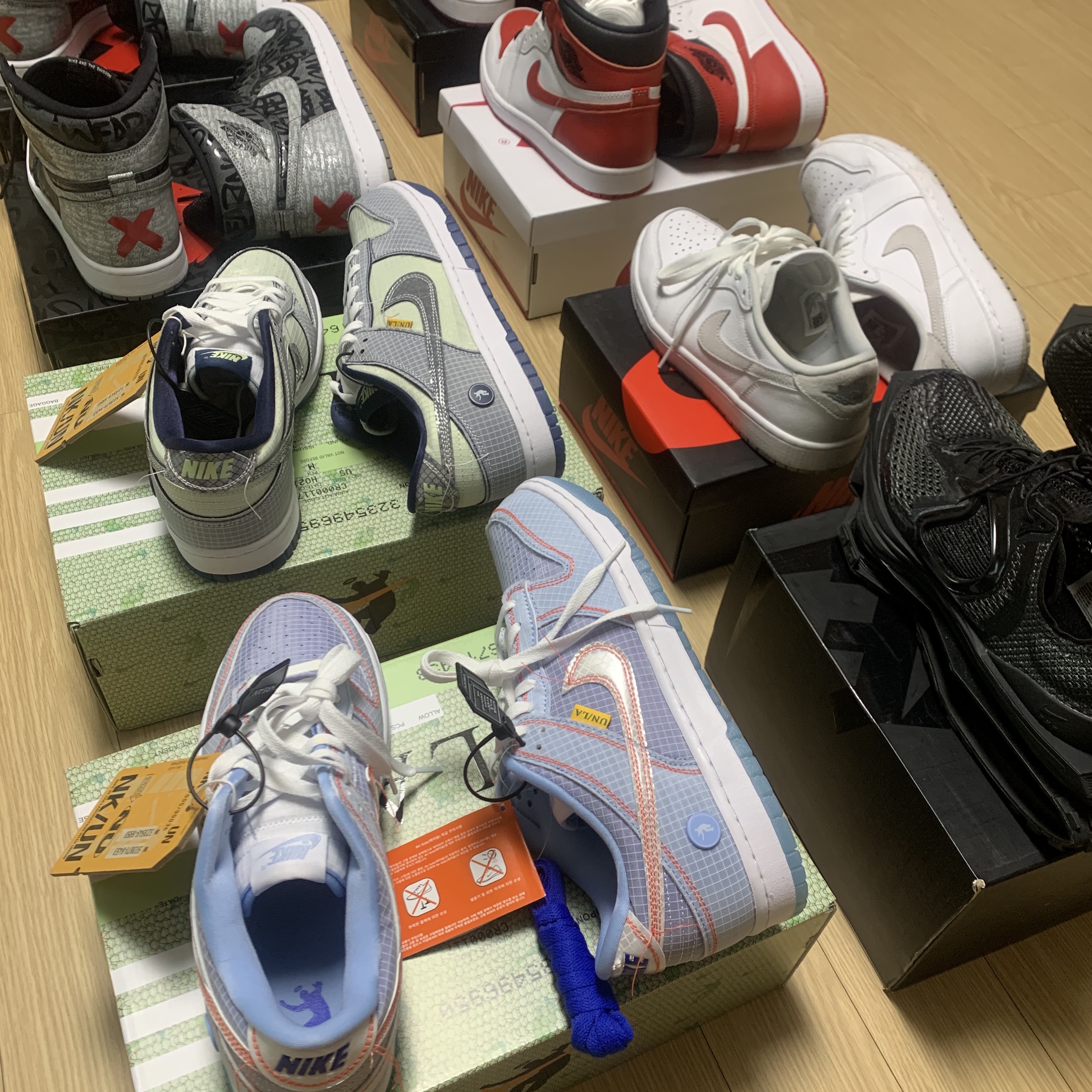 Nike x Union Dunk Low Passport Pack Argon, Nike x Union Dunk Low Passport Pack Pistachio 착용 스타일