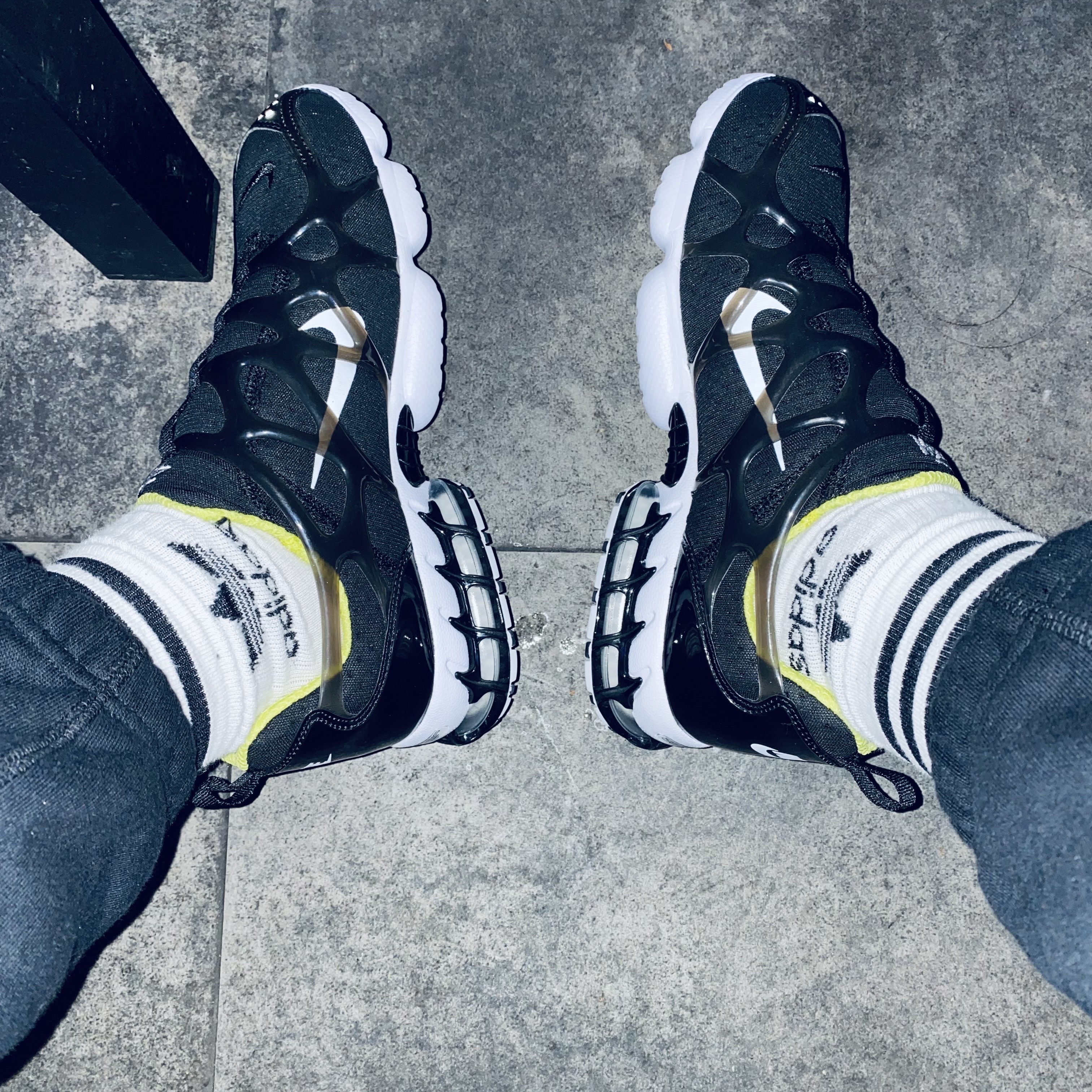 Nike x Stussy Air Zoom Spiridon Kukini Black 착용 스타일