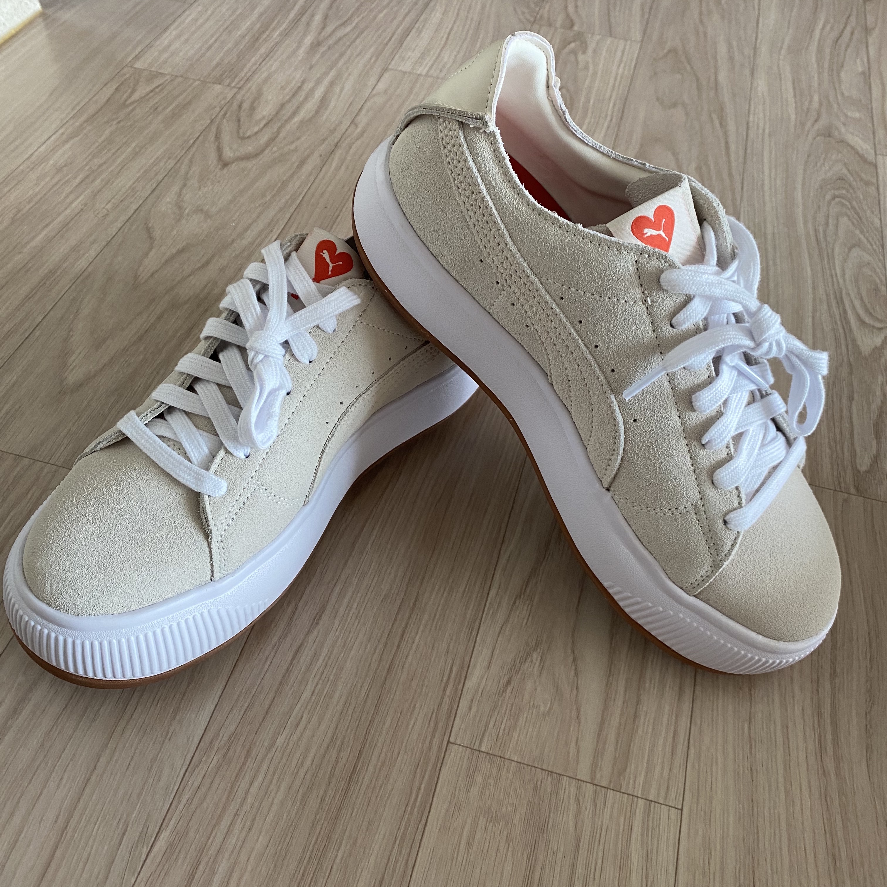 Puma x AMI Suede Mayu Deconstruct Pristine 착용 스타일 - 1