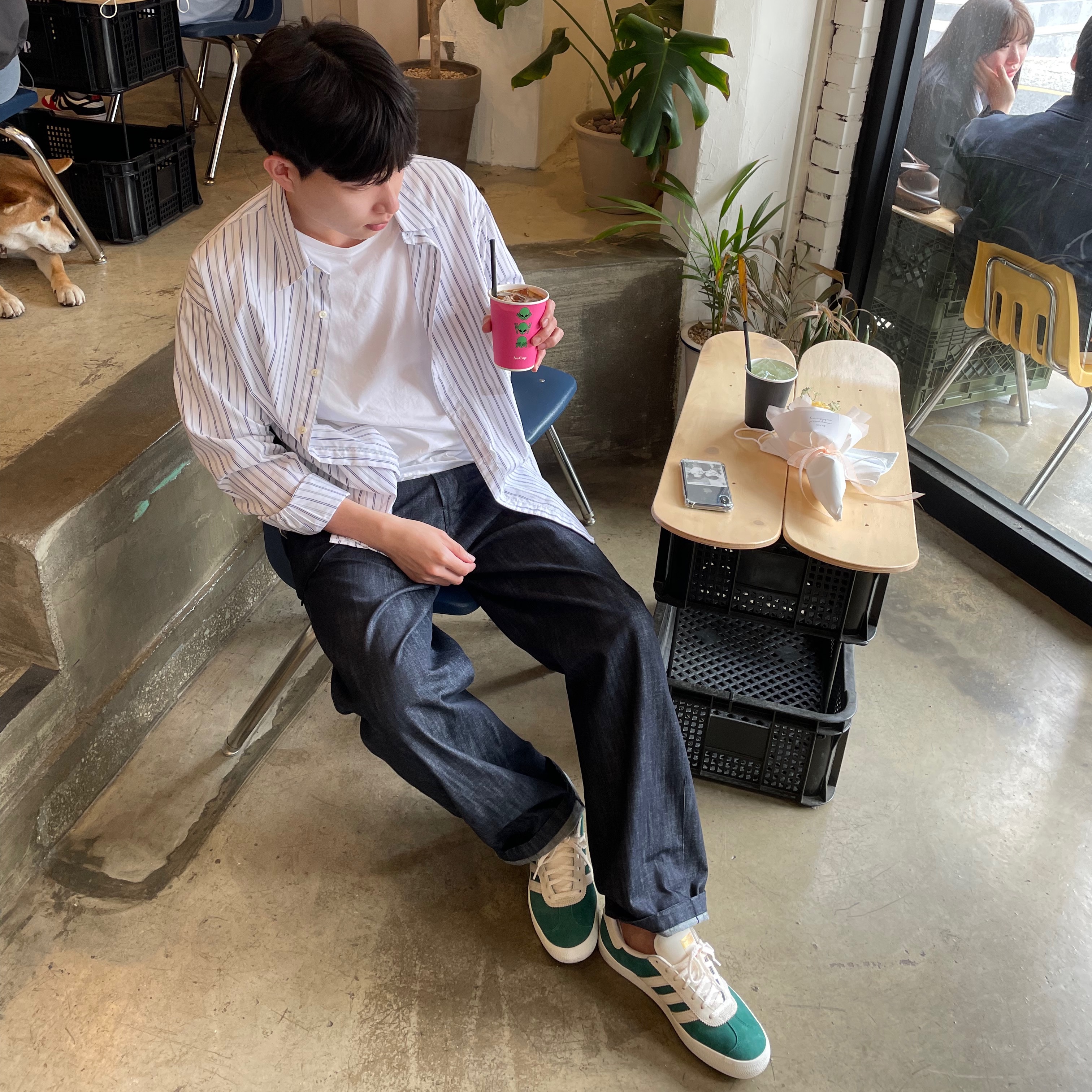 Adidas x Mark Suciu Gazelle ADV Collegiate Green 착용 스타일