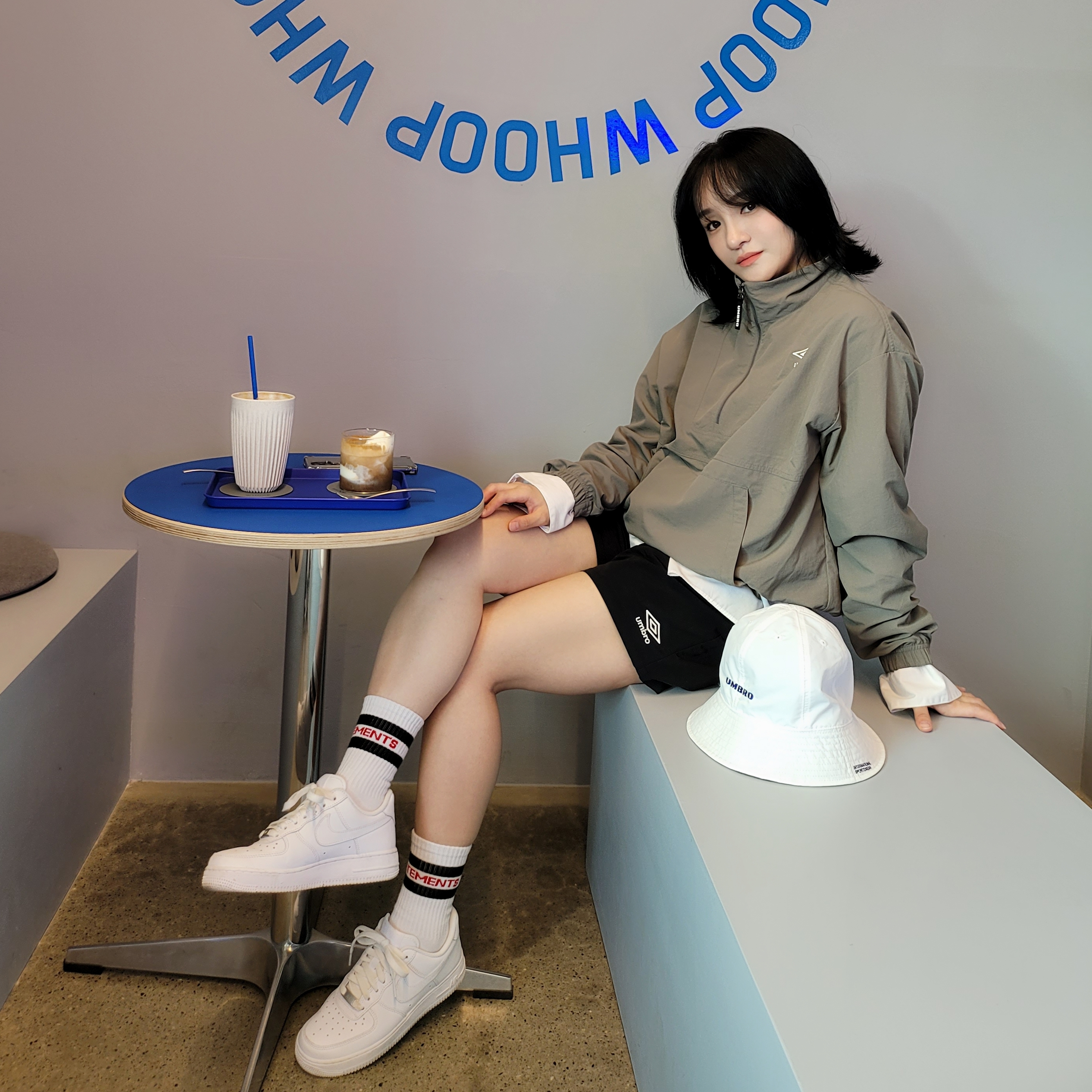 (W) Nike Air Force 1 '07 Low White 착용 스타일