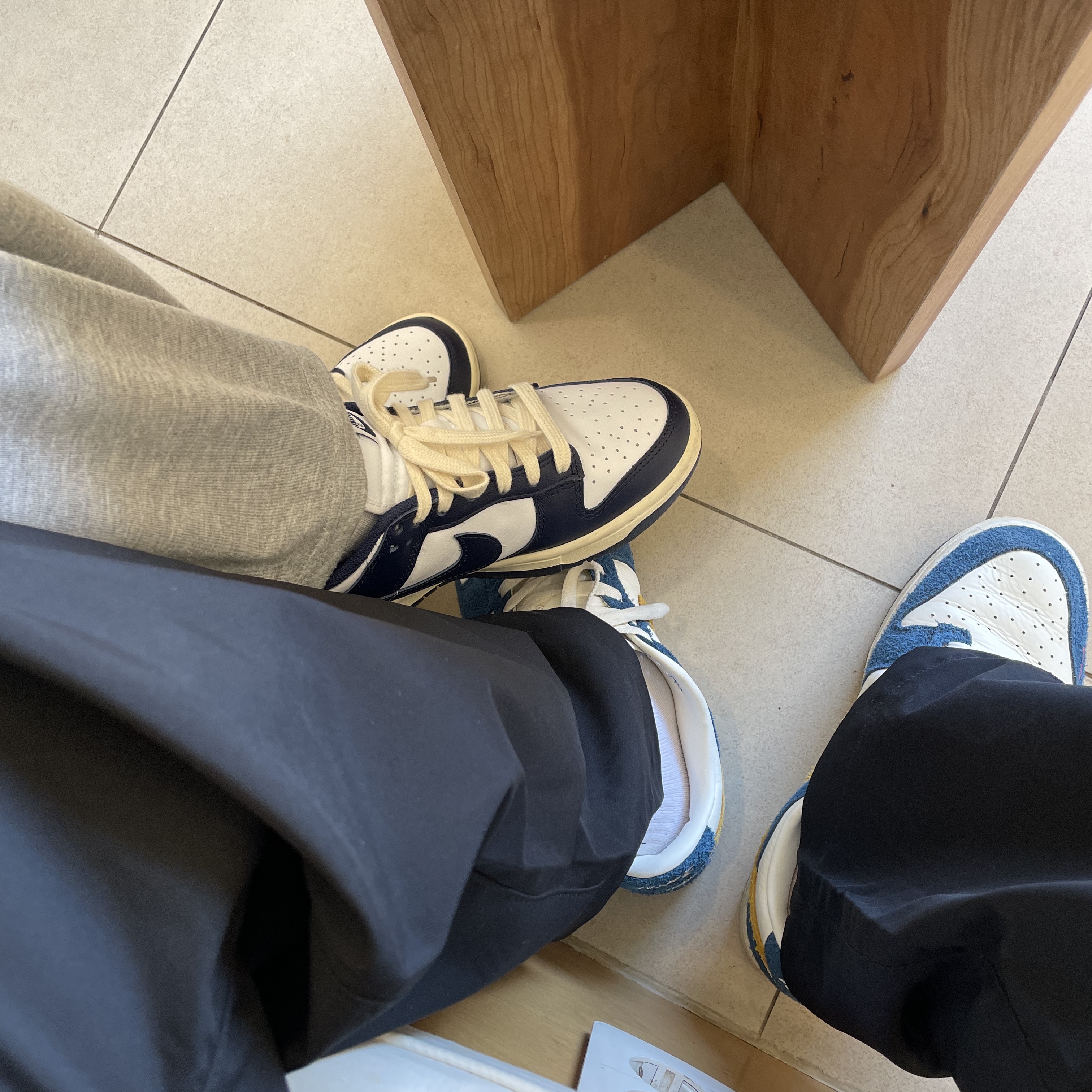 Nike x Kasina Dunk Low 80's Bus, (W) Nike Dunk Low Vintage Midnight Navy 착용 스타일