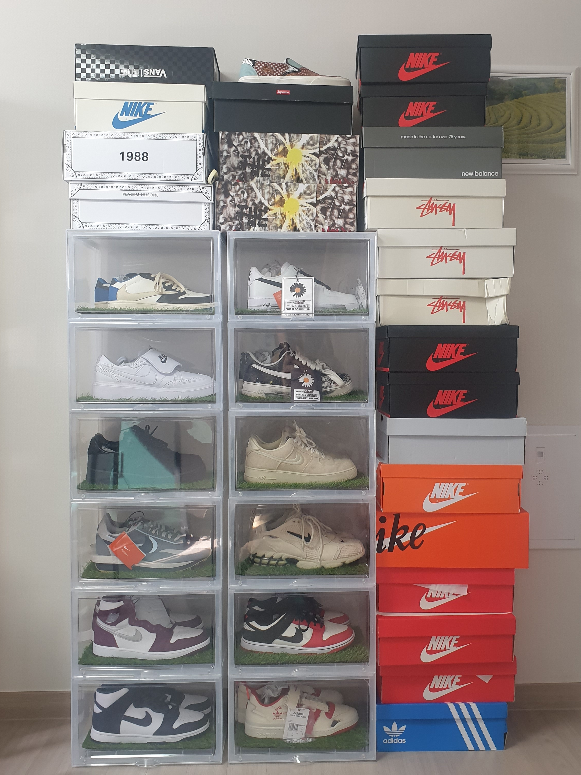 Nike Dunk Low Retro Black, Nike x Peaceminusone Kwondo1 White 착용 스타일 - 2