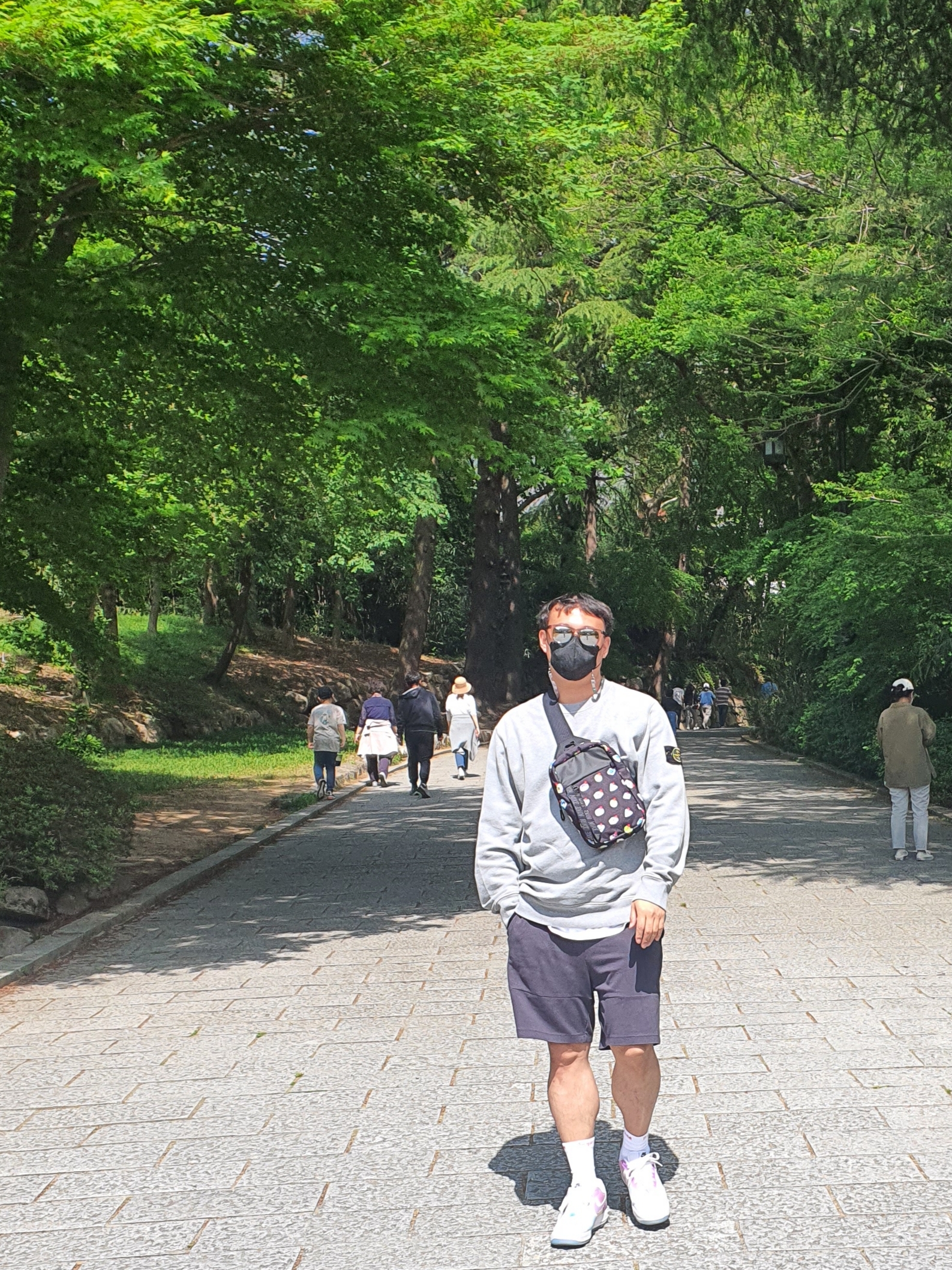 (W) Nike Air Force 1 '07 LX Photochromic, Stone Island 63020 Crewneck Sweatshirt Melange Grey - 21FW 착용 스타일