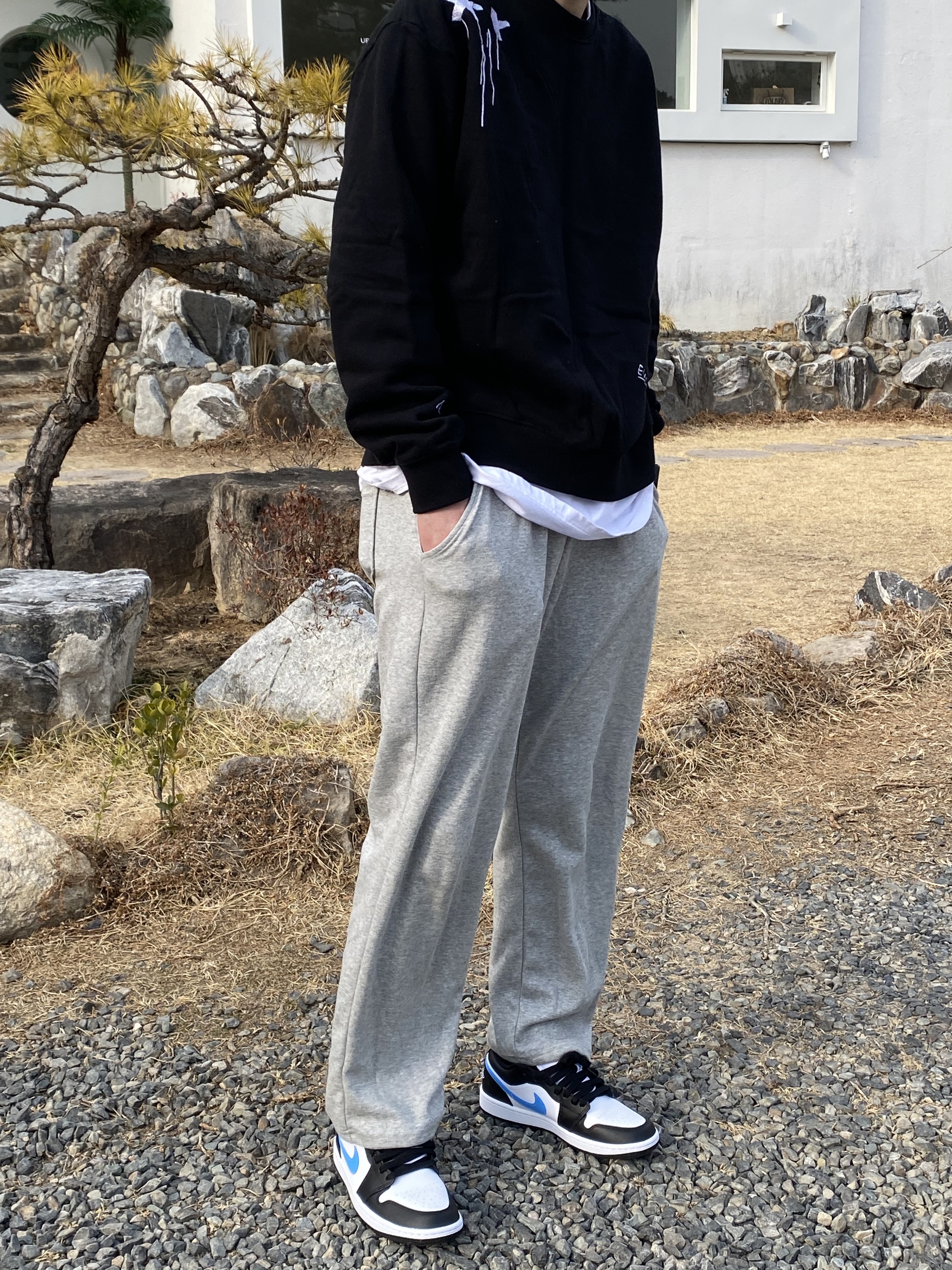 (W) Jordan 1 Low Black University Blue 착용 스타일