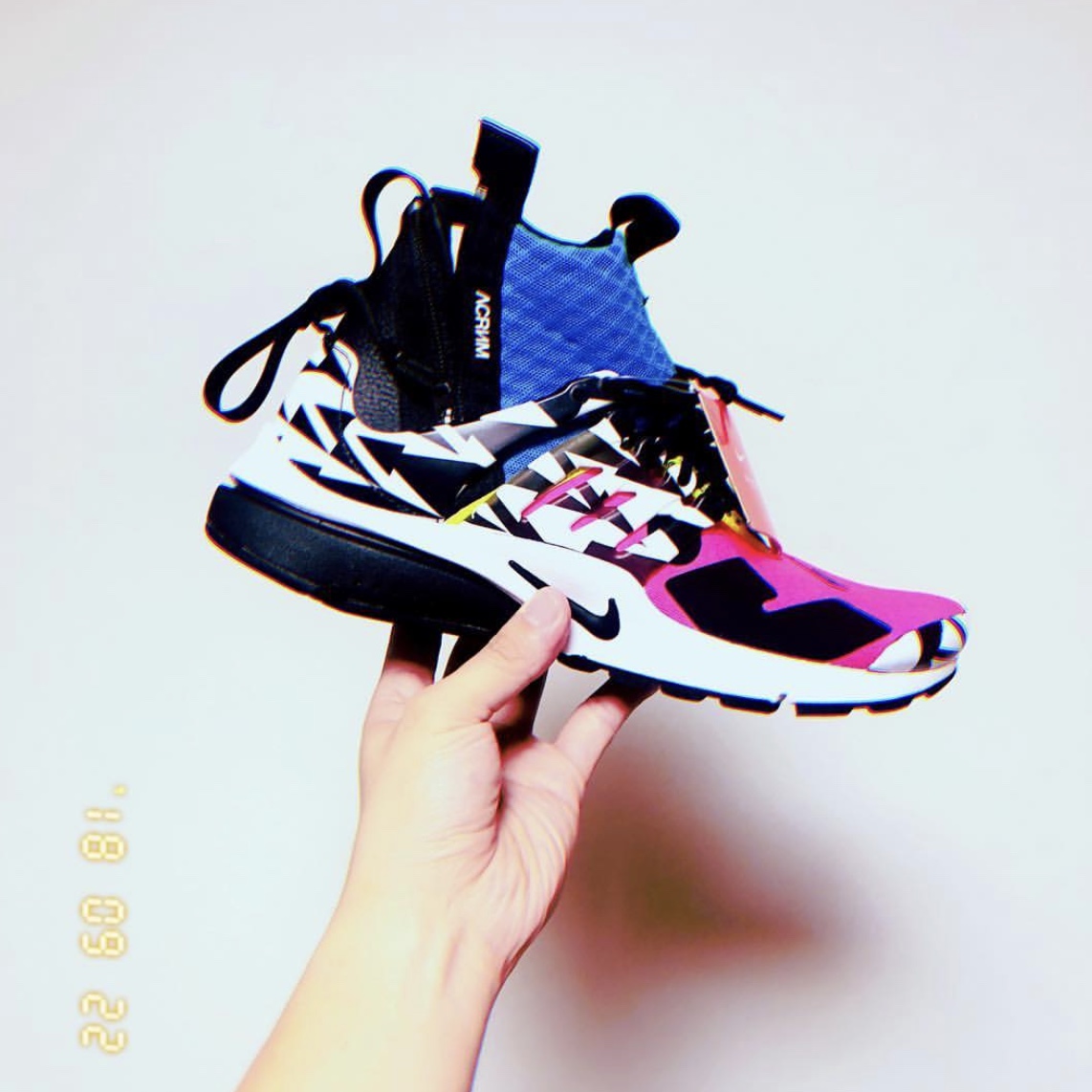 Nike x Acronym Air Presto Mid Racer Pink 착용 스타일