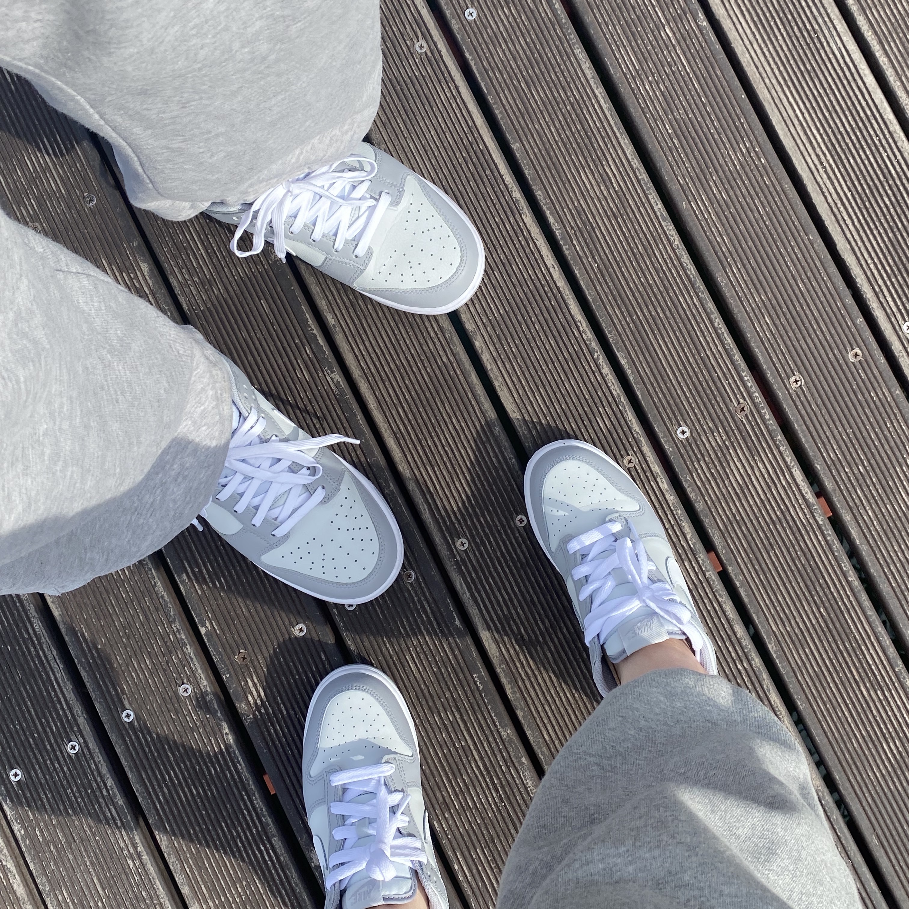 Nike Dunk Low Retro Wolf Grey, (GS) Nike Dunk Low Wolf Grey 착용 스타일 - 2