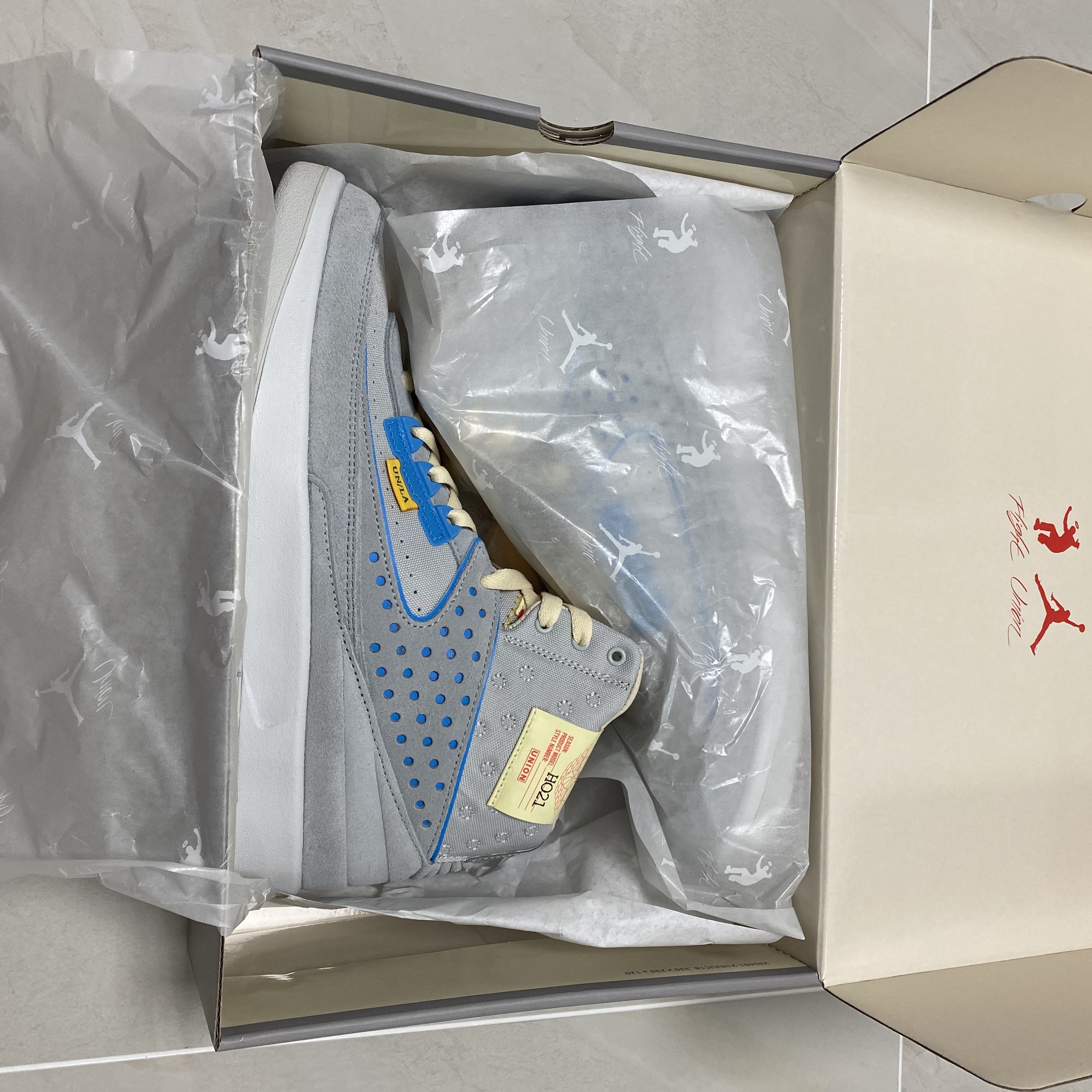 Jordan 2 x Union Retro SP Grey Fog 착용 스타일 - 3