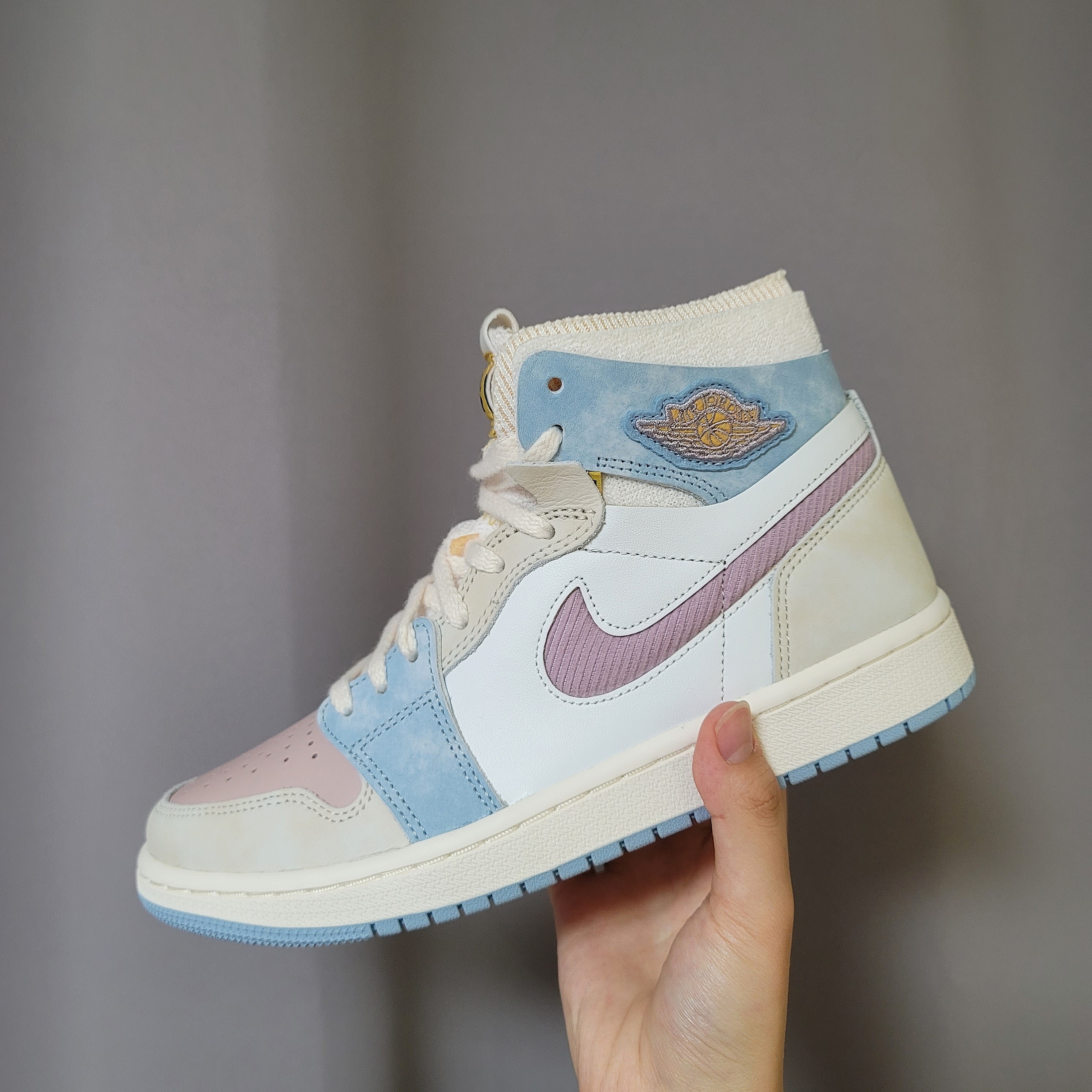 (W) Jordan 1 Zoom Air CMFT Pink Oxford Plum Fog 착용 스타일 - 3