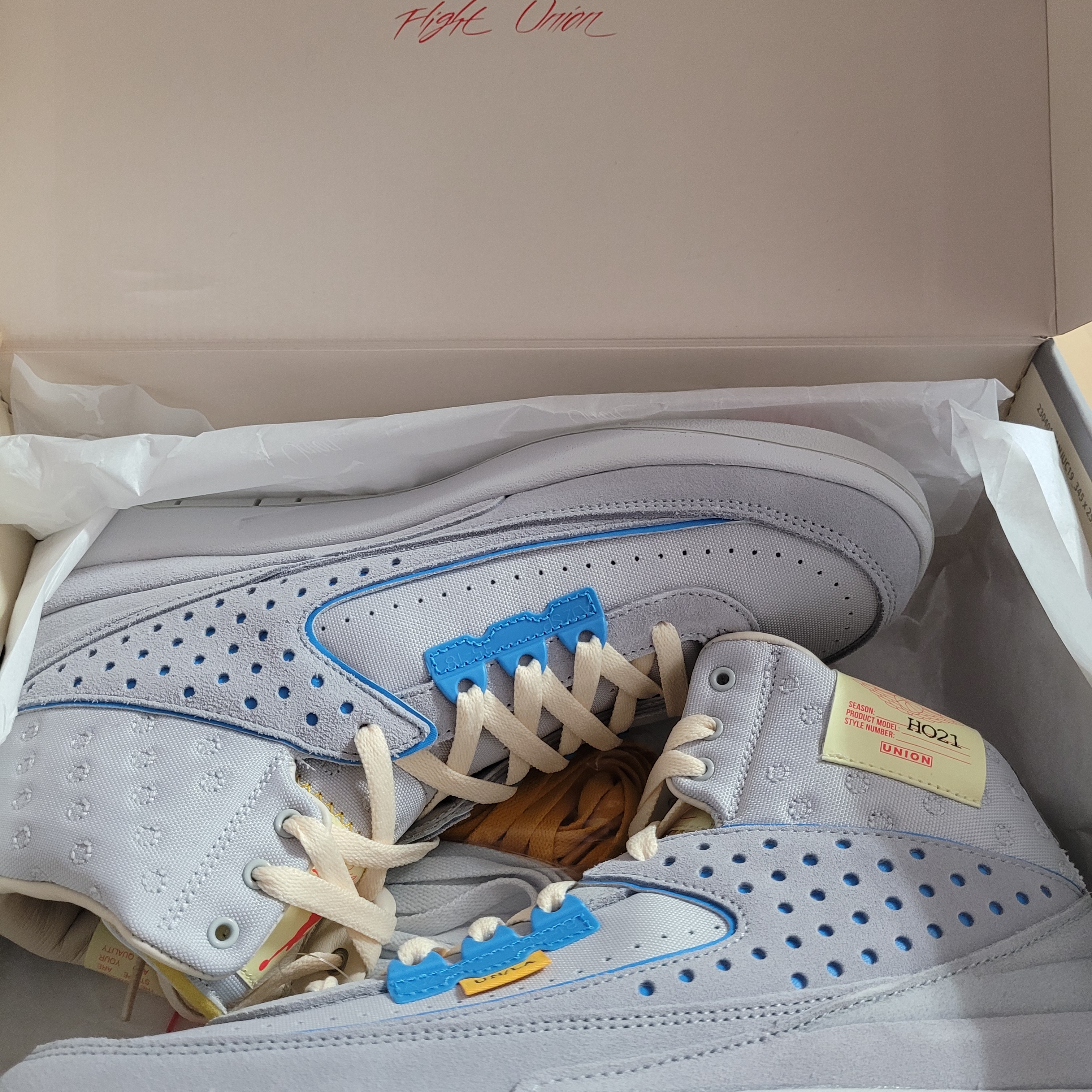 Jordan 2 x Union Retro SP Grey Fog 착용 스타일 - 1