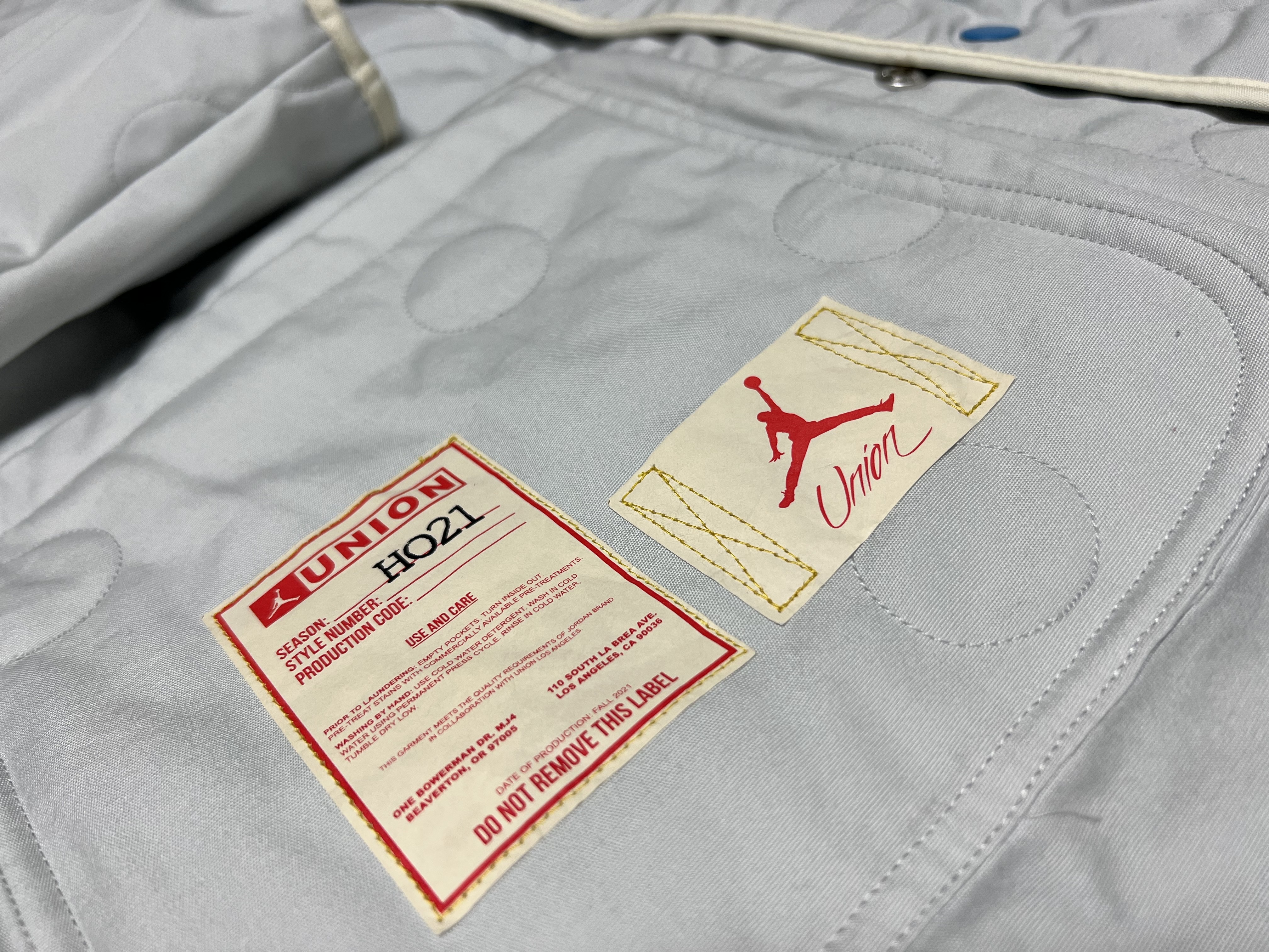 Jordan x Union Reversible Jacket Equater Blue - Asia 착용 스타일