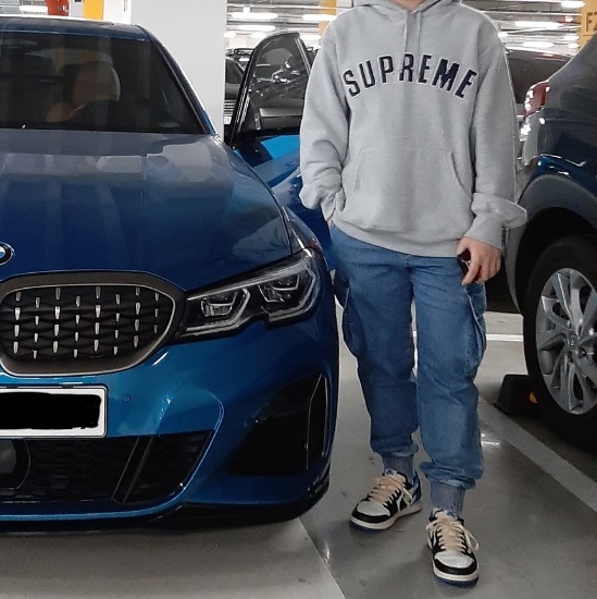 Supreme Pearl Logo Hooded Sweatshirt Heather Grey - 21FW, Jordan 1 x Travis Scott x Fragment Retro Low OG SP Military Blue 착용 스타일