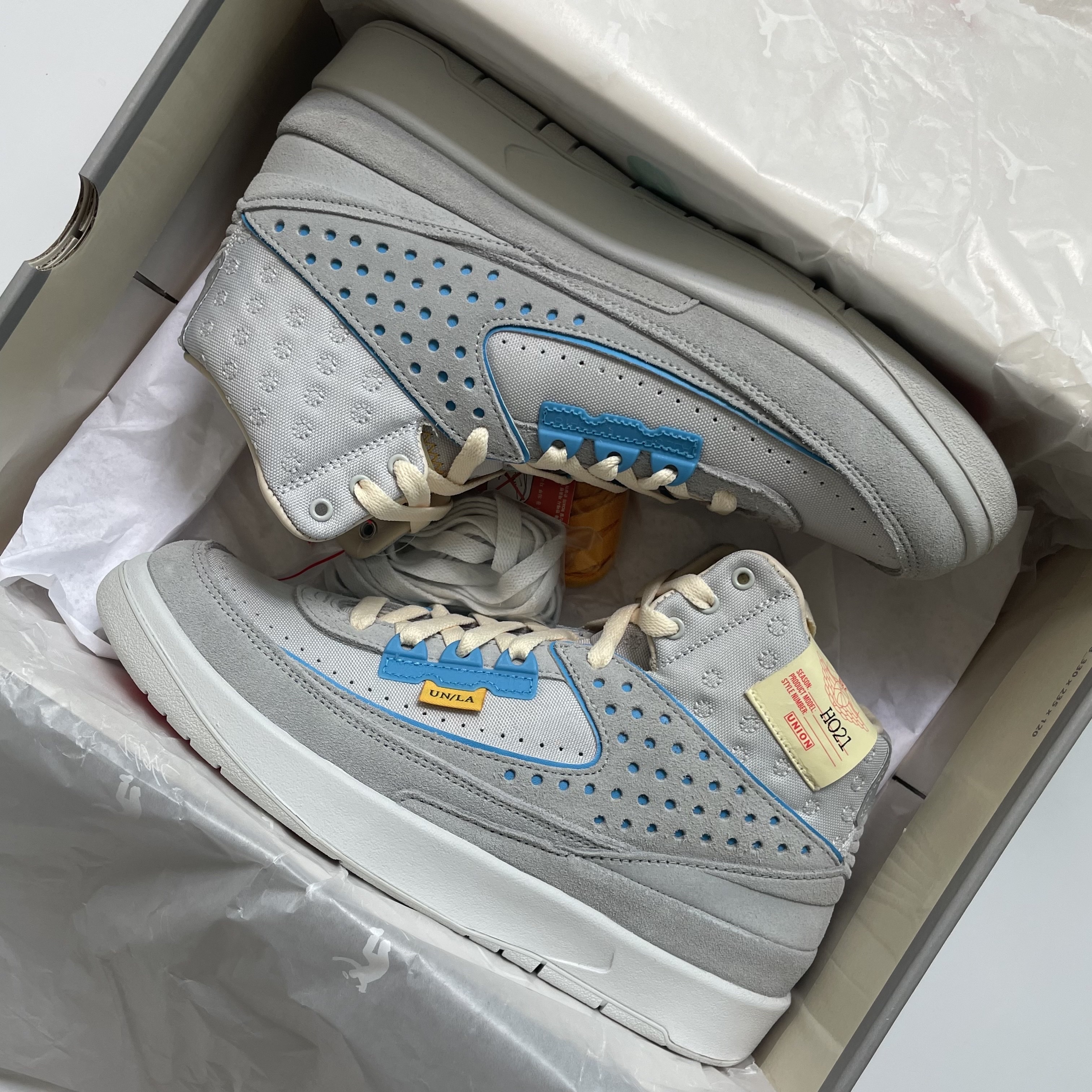 Jordan 2 x Union Retro SP Grey Fog 착용 스타일